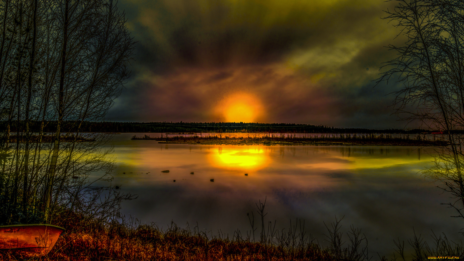 природа, восходы, закаты, натура