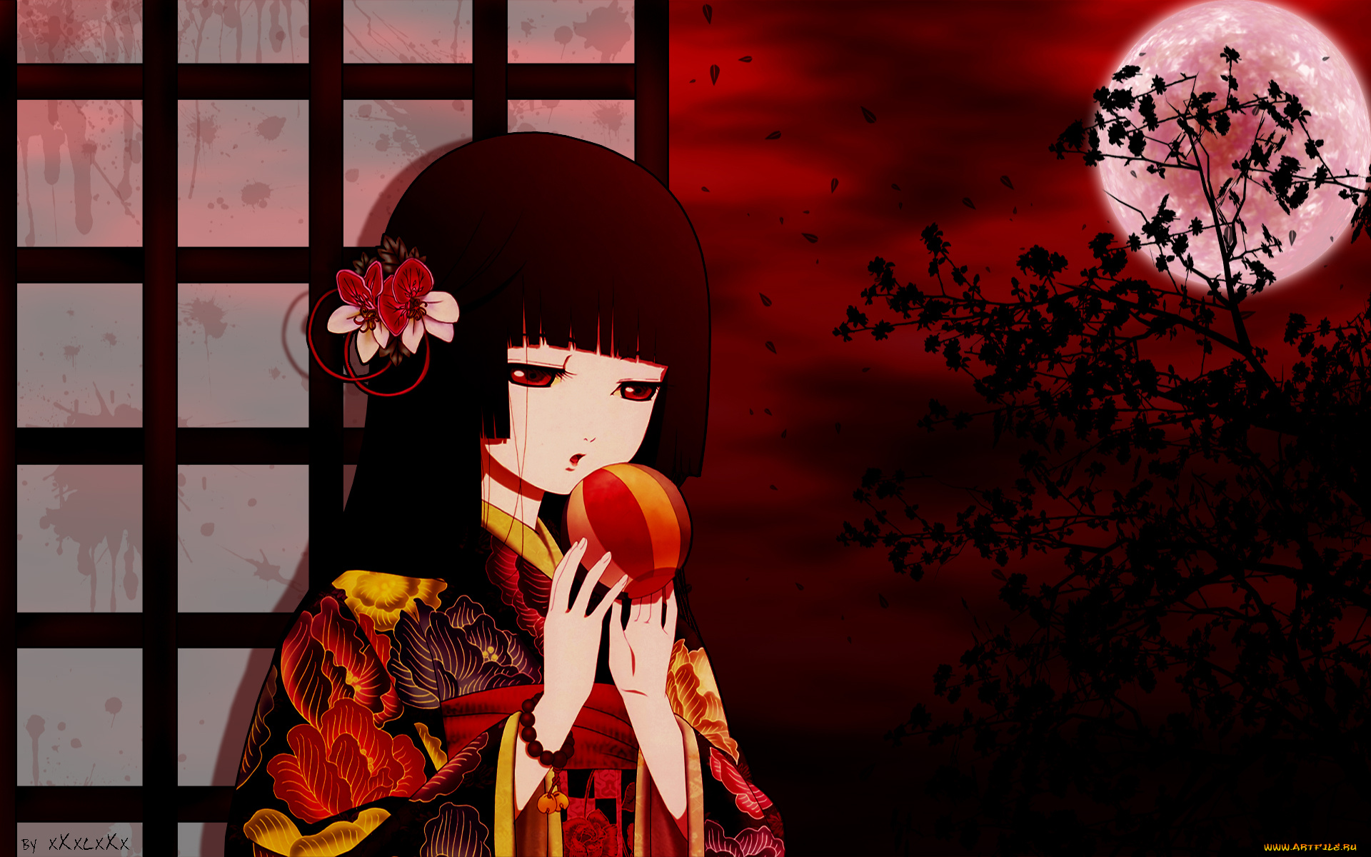 аниме, jigoku, shoujo, enma, ai, jigoku, shoujo
