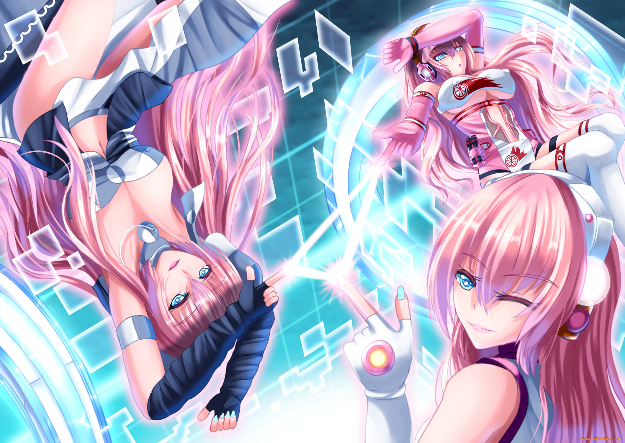 аниме, vocaloid, megurine, luka, fuyuki, jun