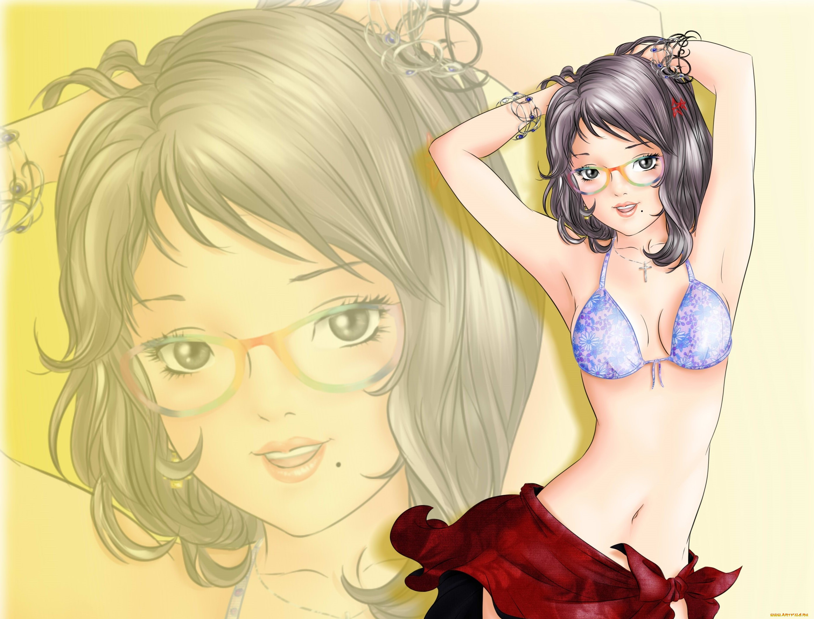 аниме, unknown, , другое, взгляд, девушка