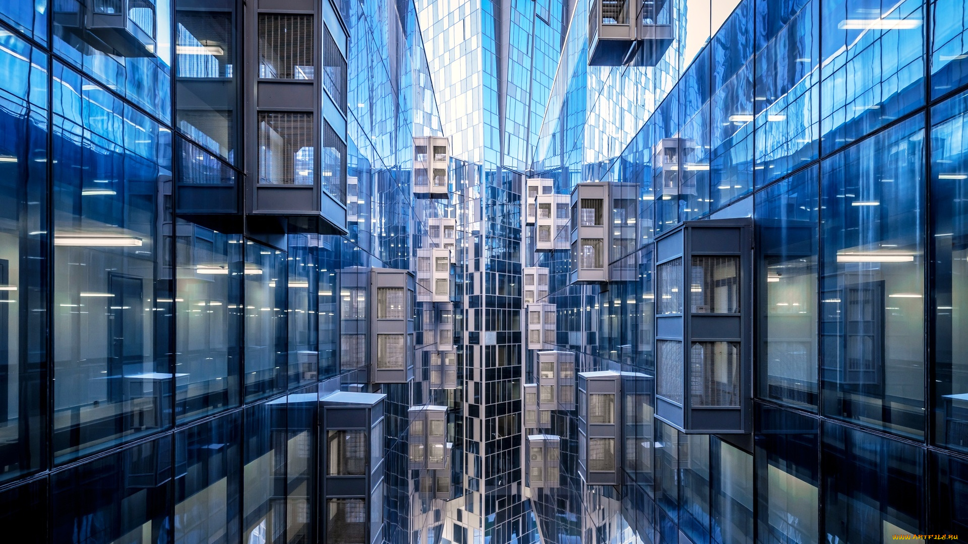 дом, на, мосфильмовской, города, москва, , россия, дом, здание, стекло, балконы