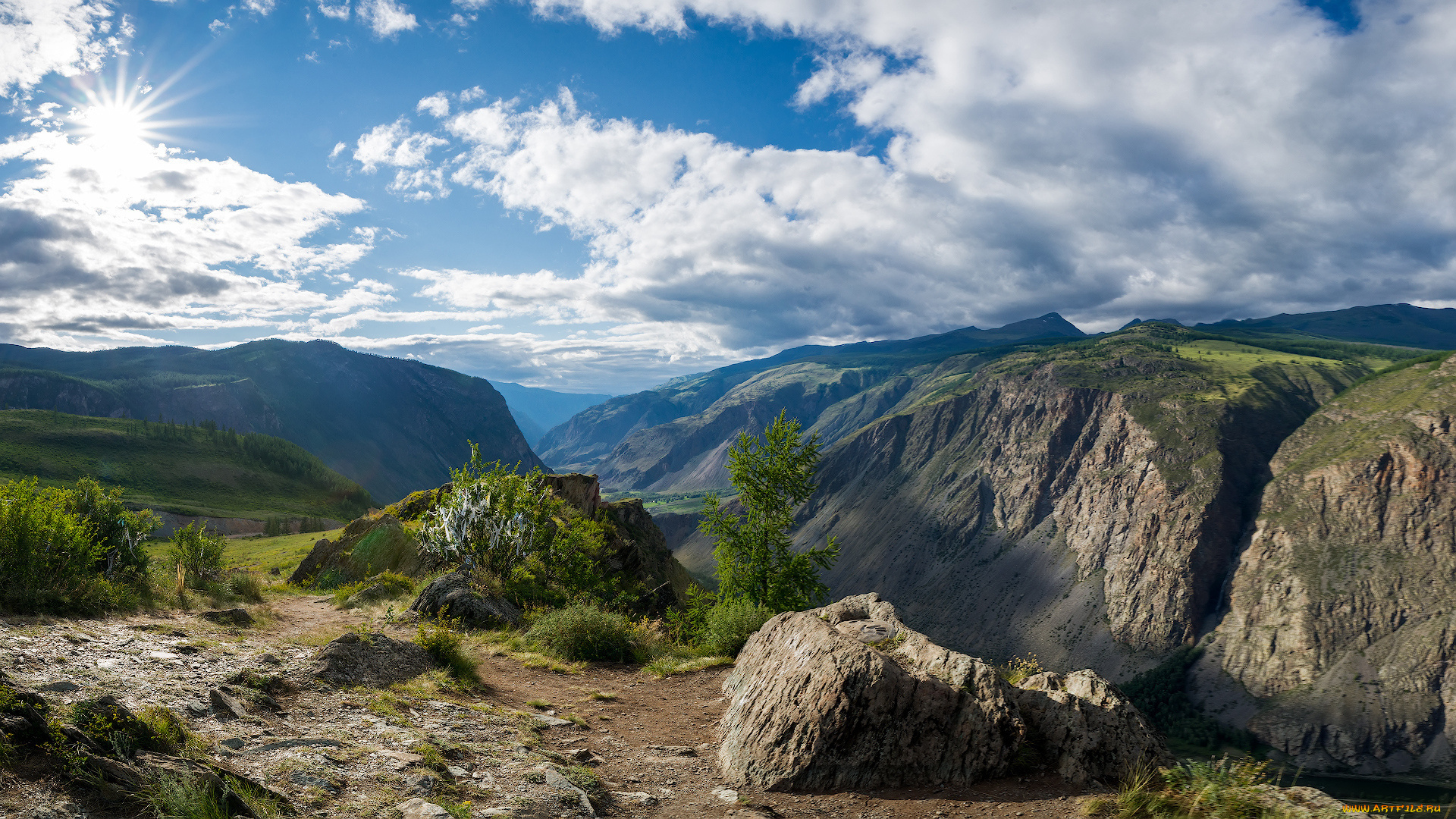 природа, горы, облака