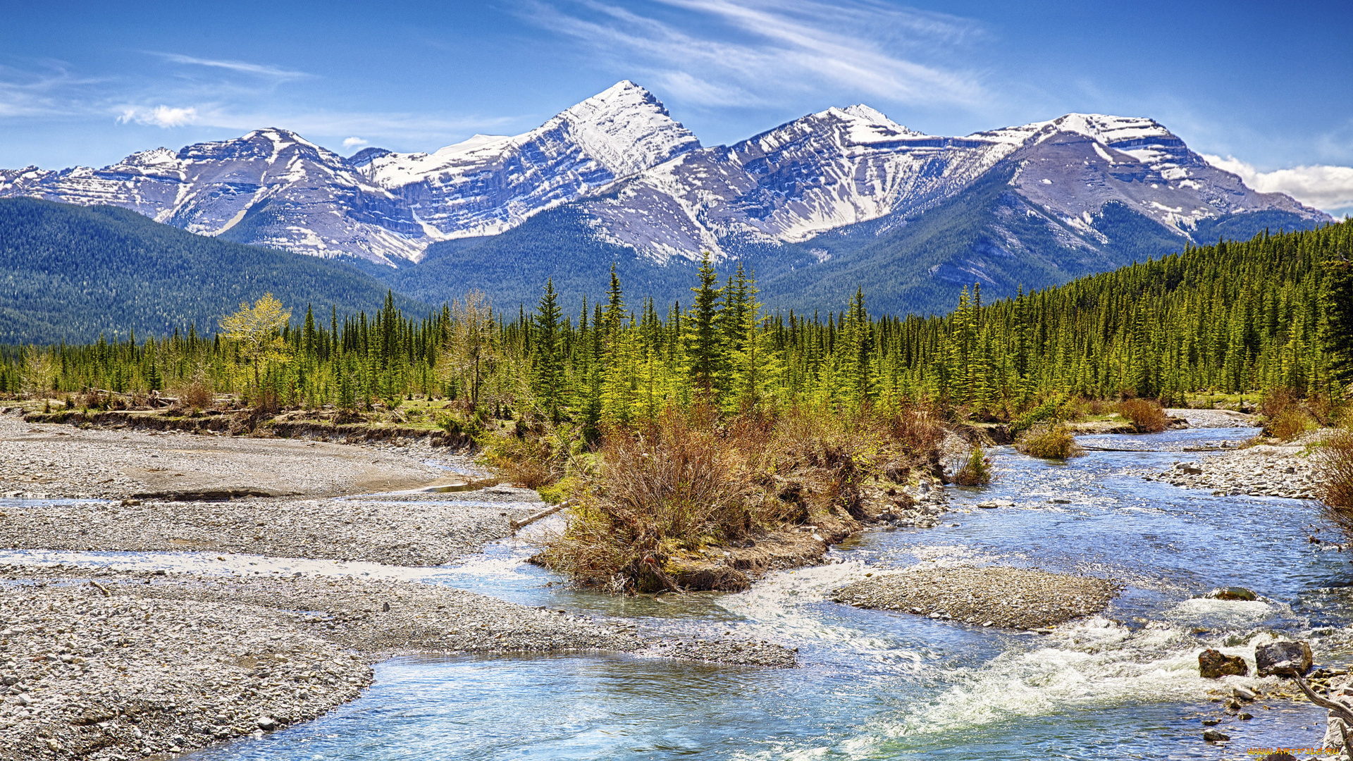 природа, реки, озера, река, лес, горы