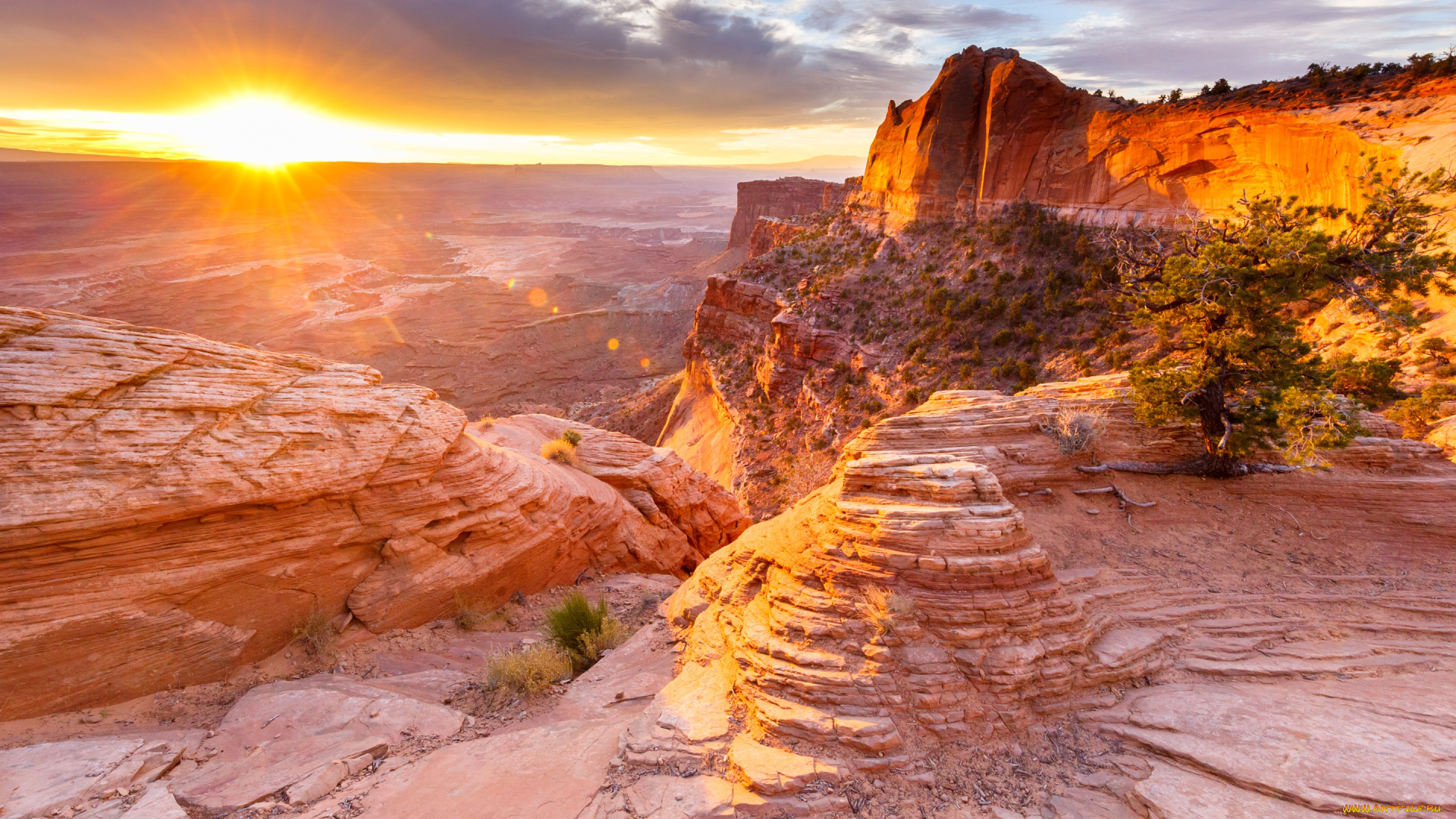 природа, восходы, закаты, горы, закат, каньон