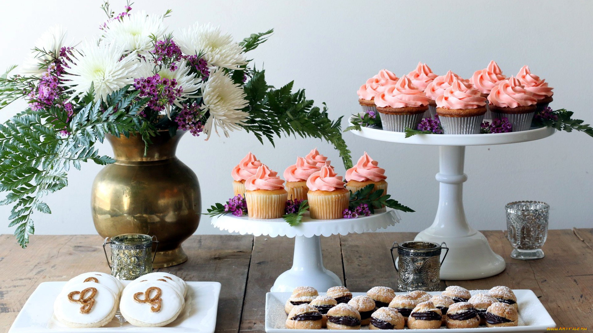 еда, пирожные, , кексы, , печенье, капкейки, печенье, кексы, букет