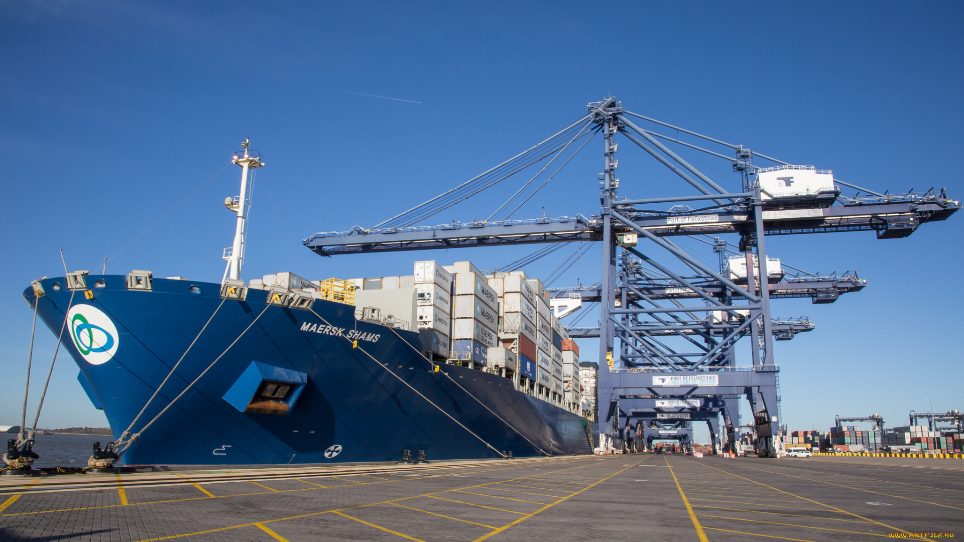 корабли, грузовые, суда, контейнеровоз