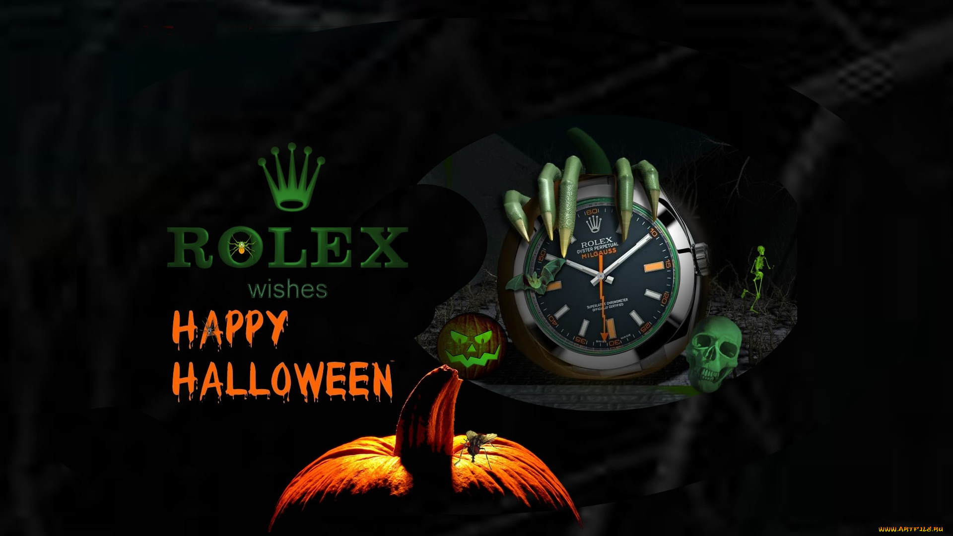 праздничные, хэллоуин, когти, часы