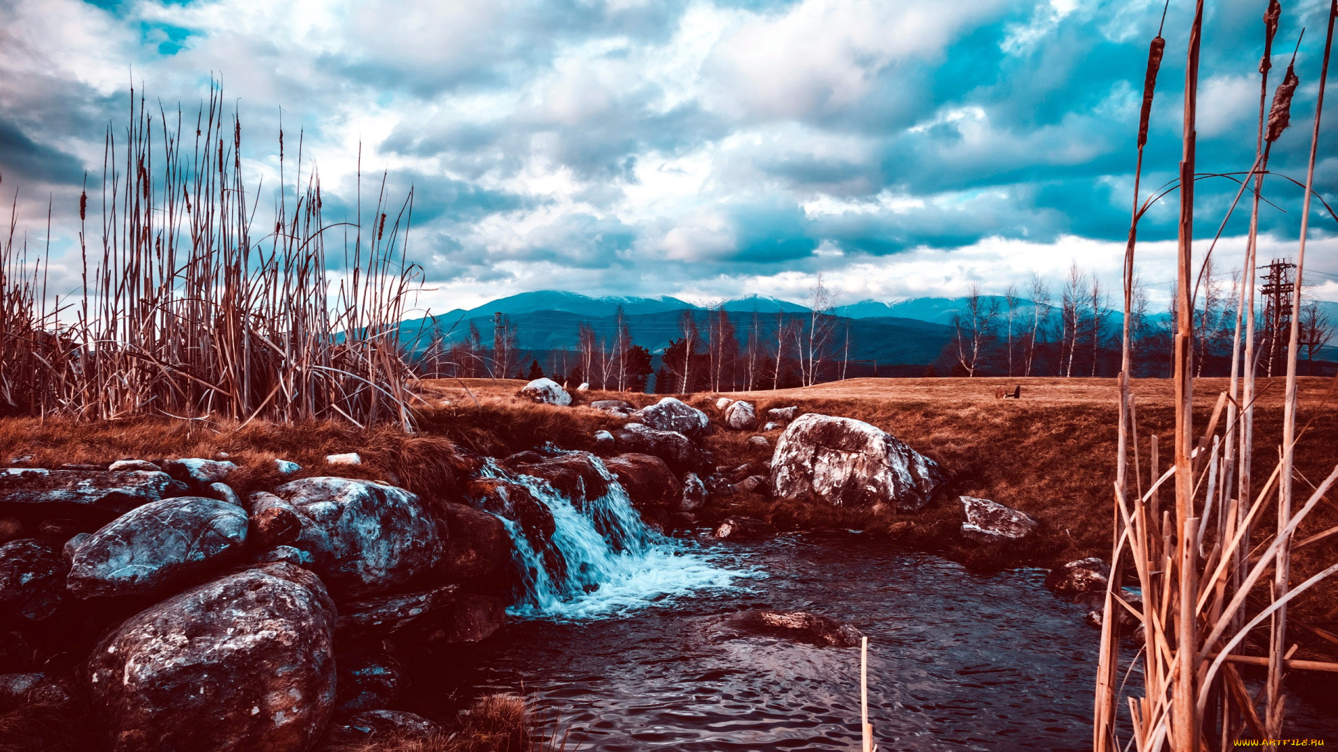 природа, реки, озера, вода, камни