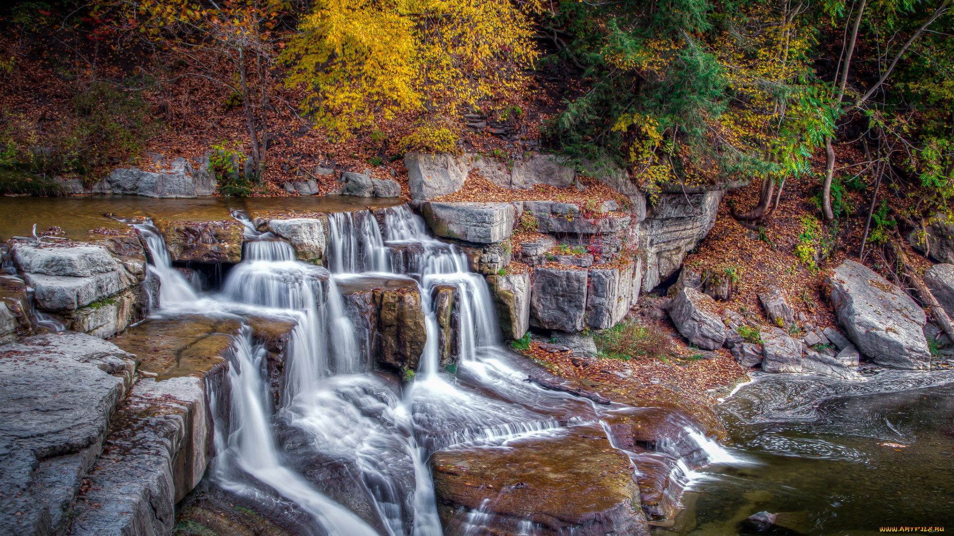 природа, водопады, простор