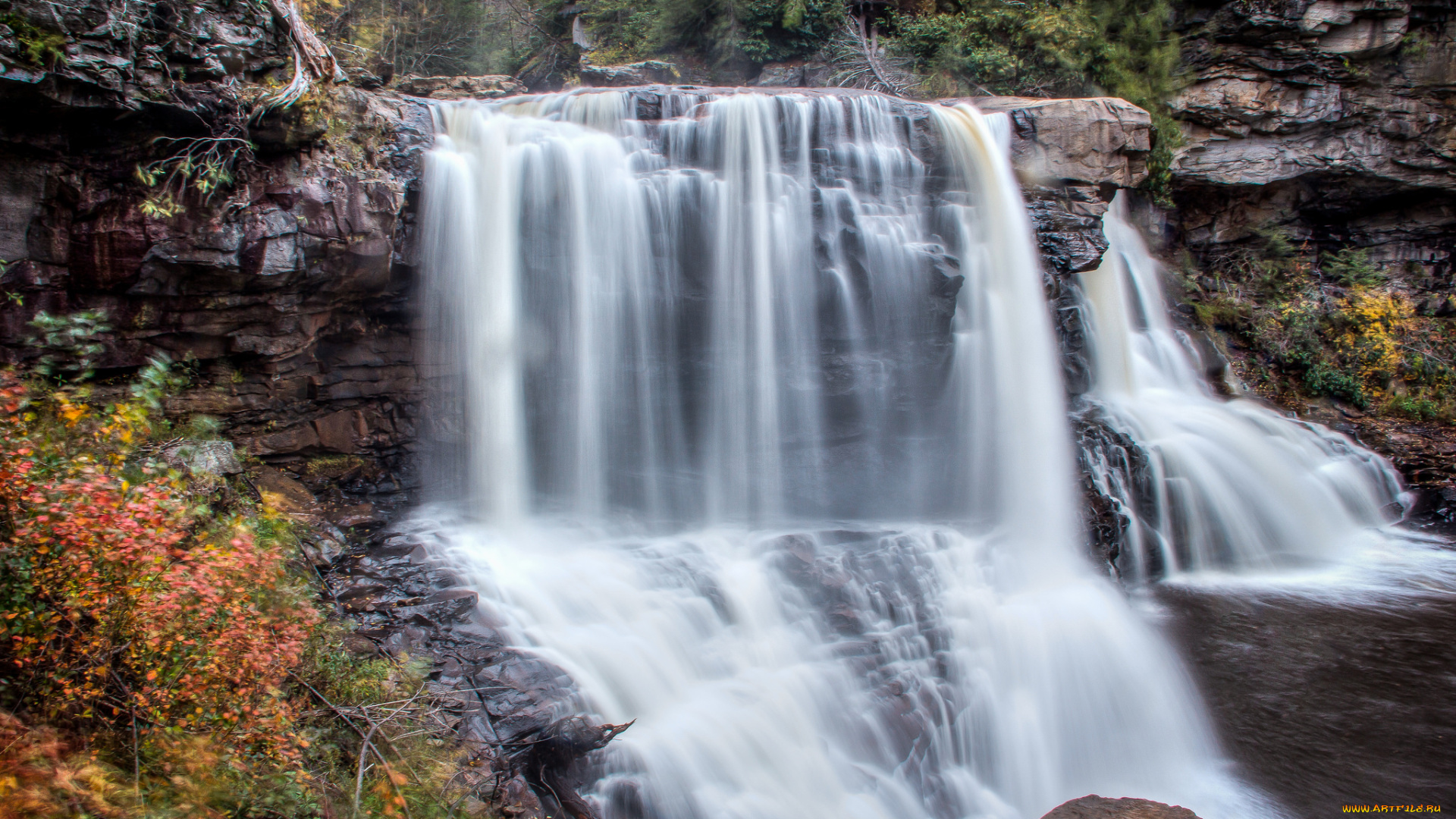 природа, водопады, простор