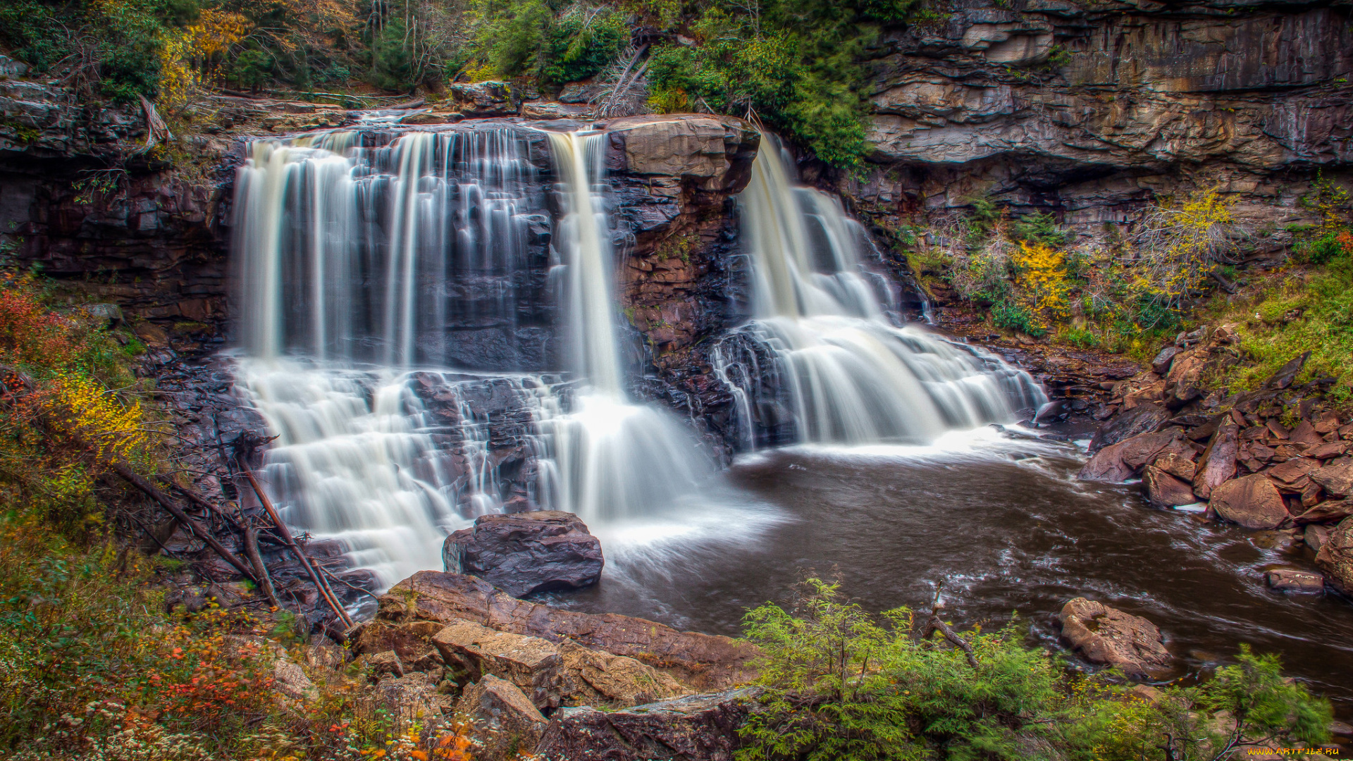 природа, водопады, простор
