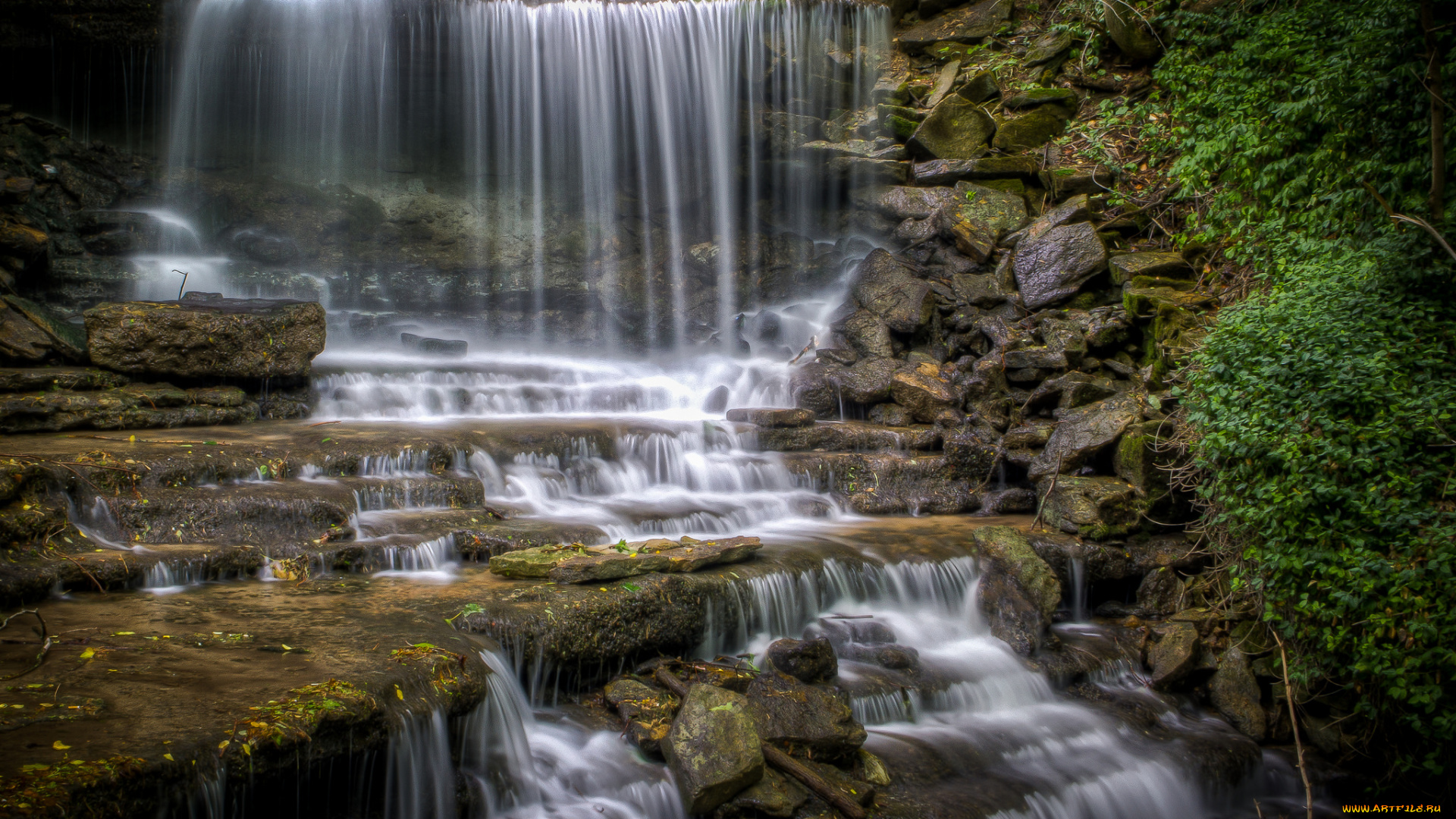 природа, водопады, простор