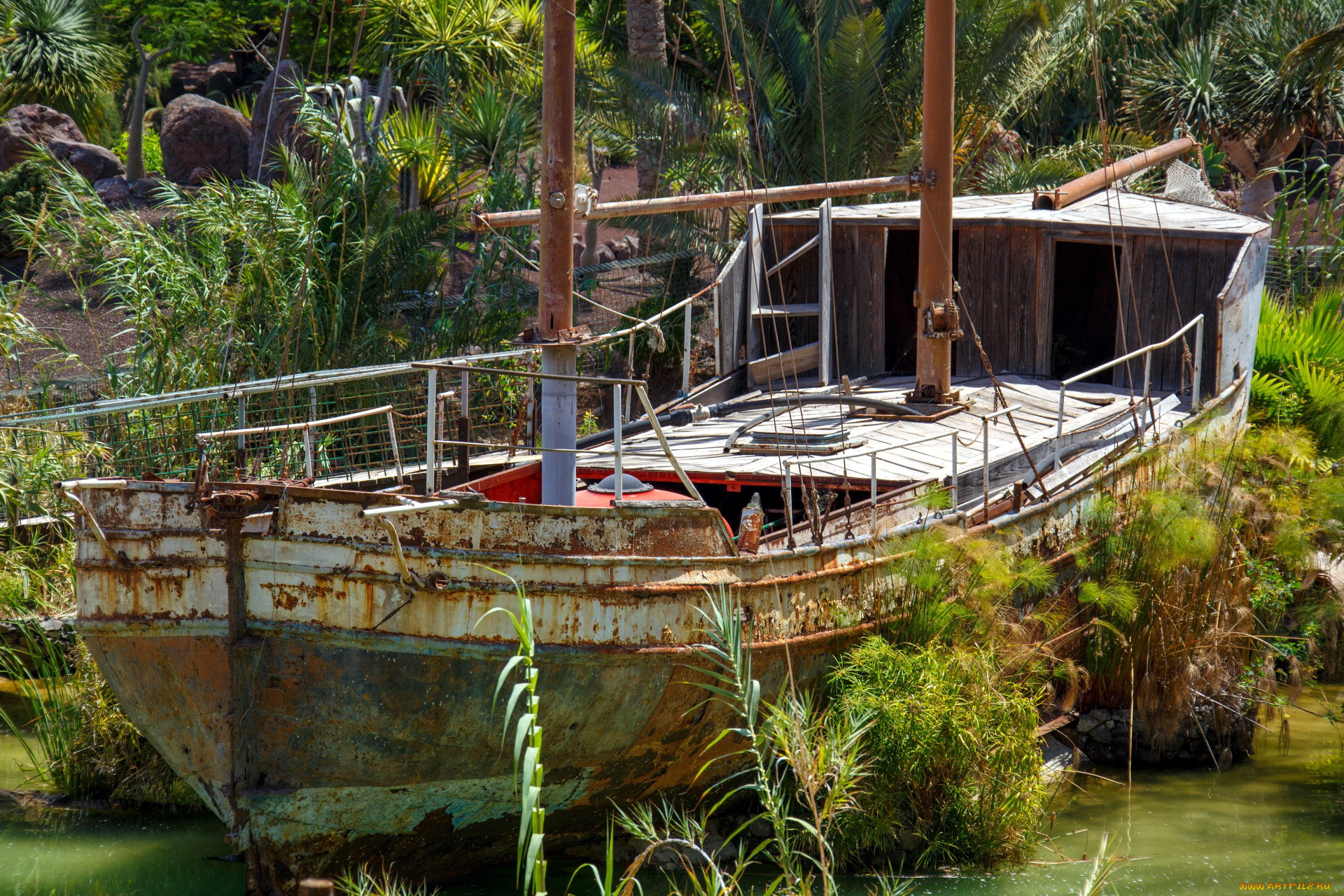 корабли, баркасы, , , буксиры, ржавая, баржа