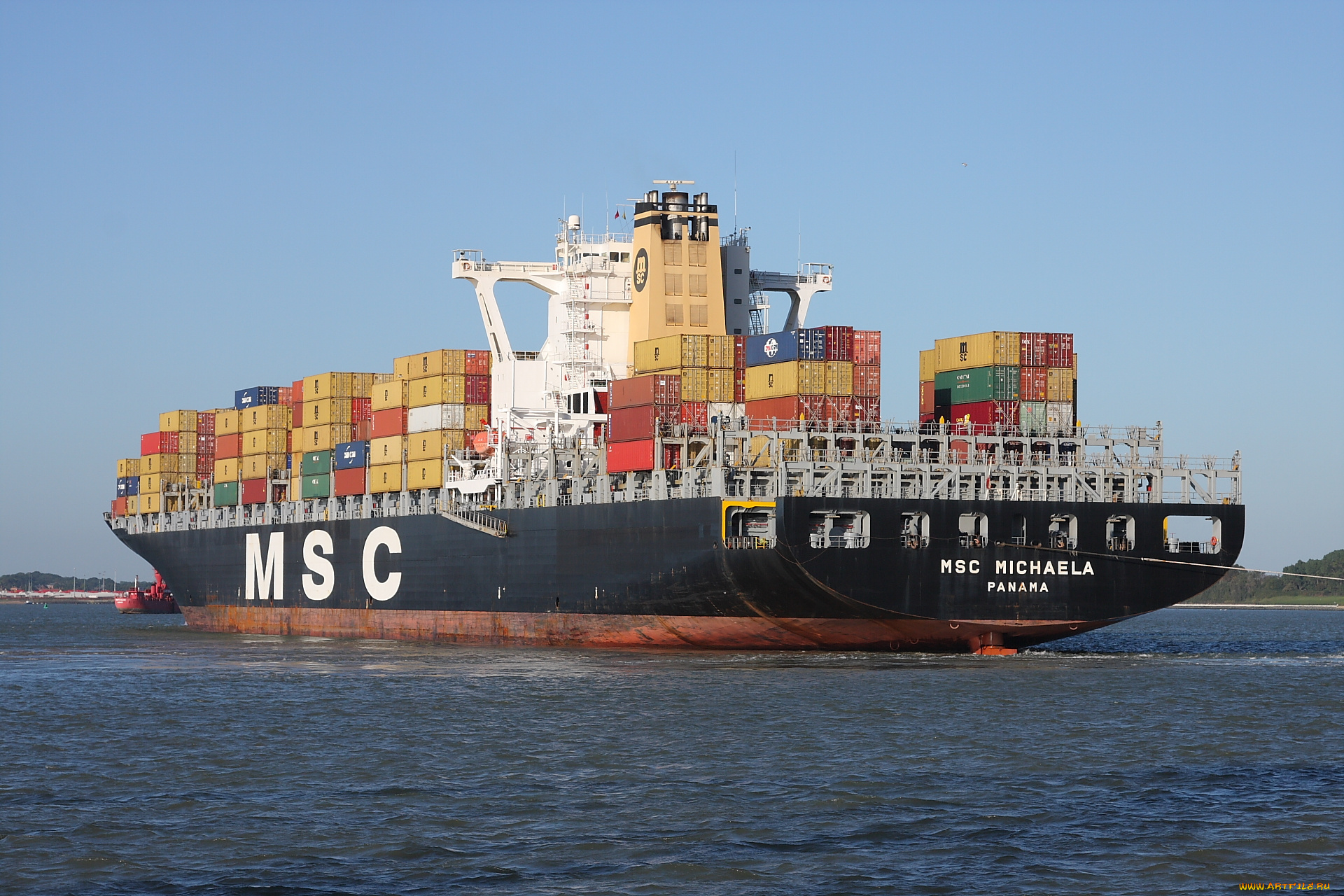 корабли, грузовые, суда, контейнеровоз