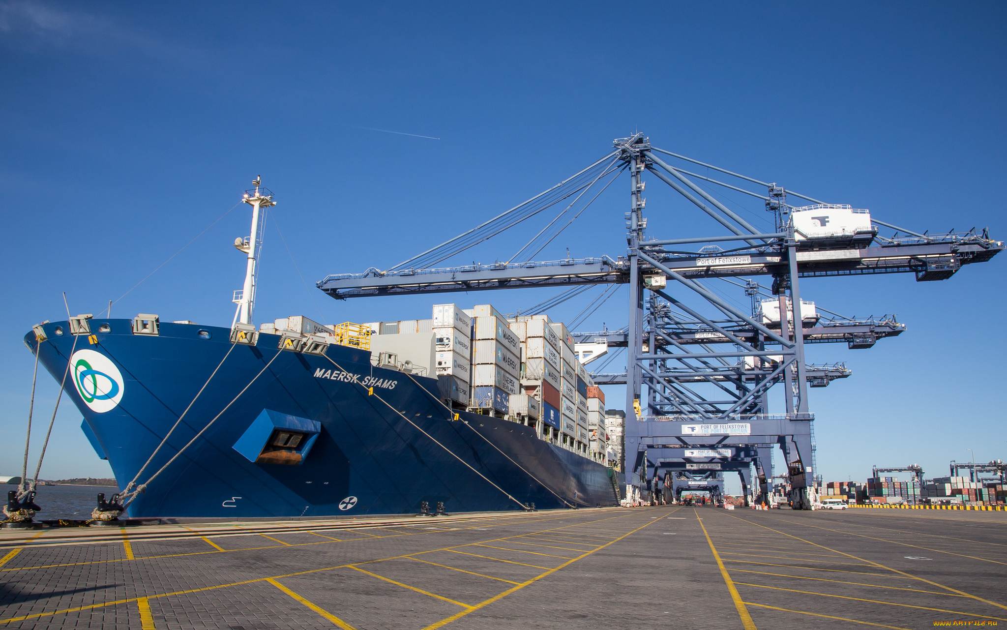 корабли, грузовые, суда, контейнеровоз