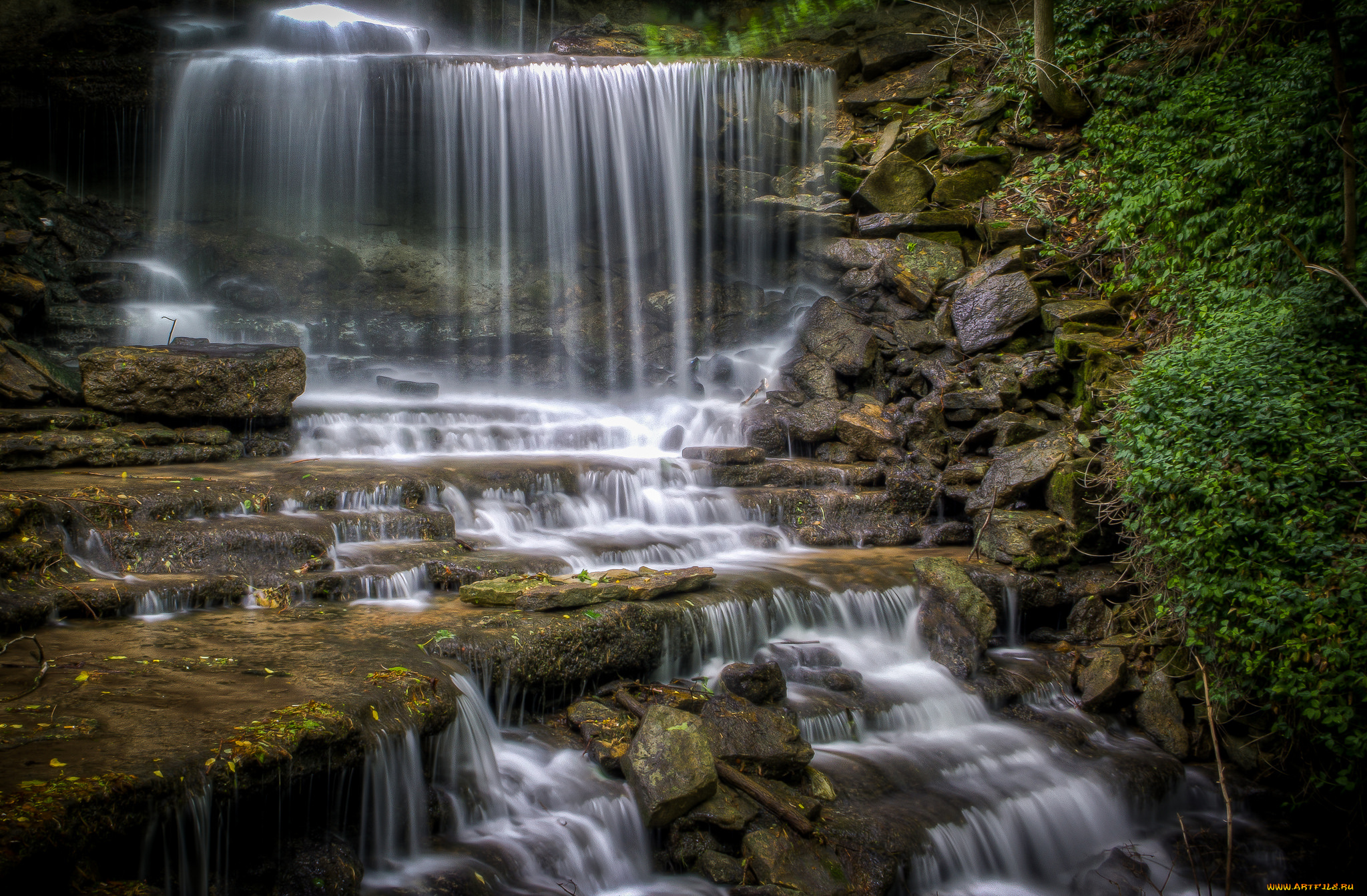 природа, водопады, простор