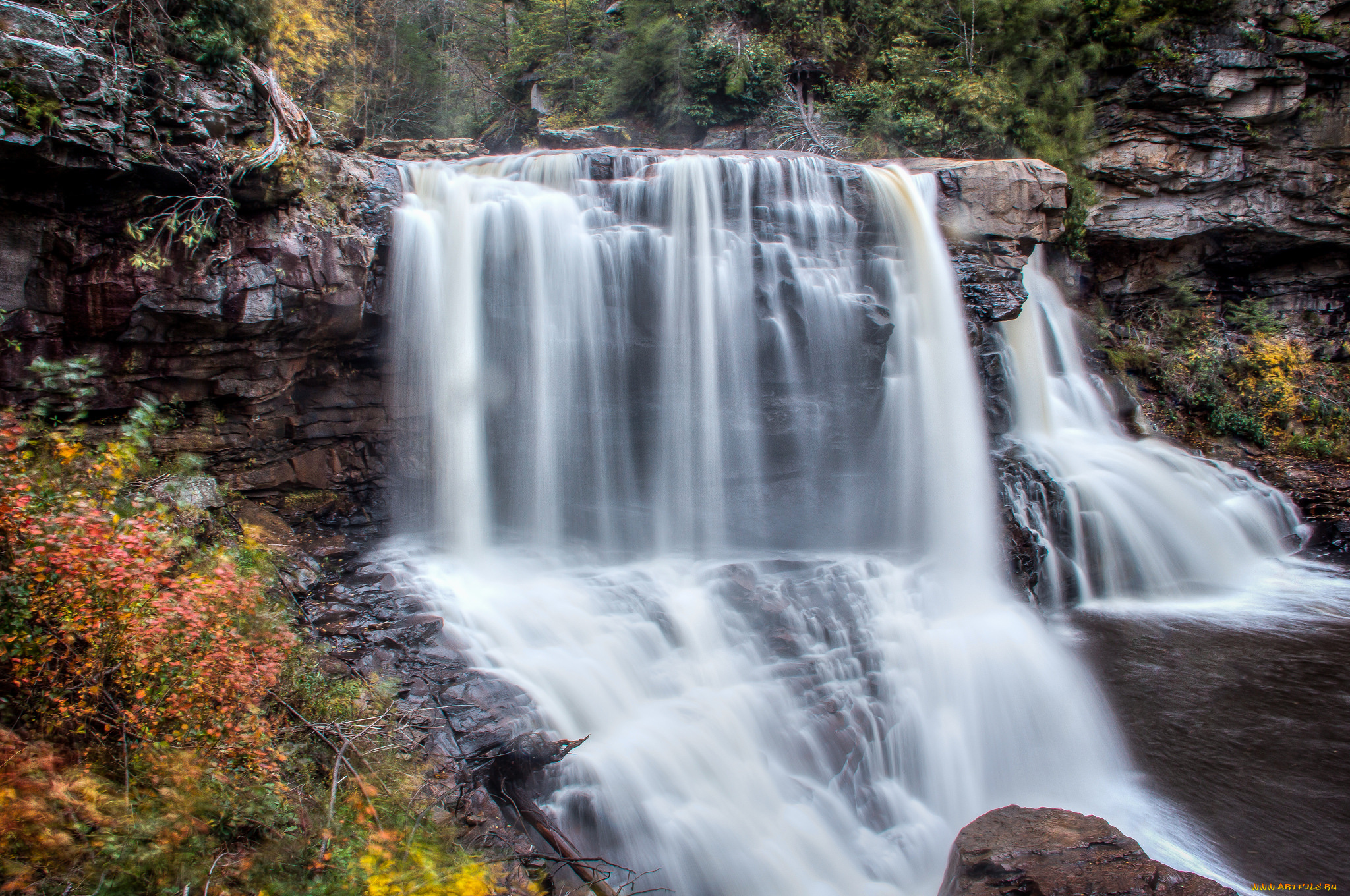 природа, водопады, простор