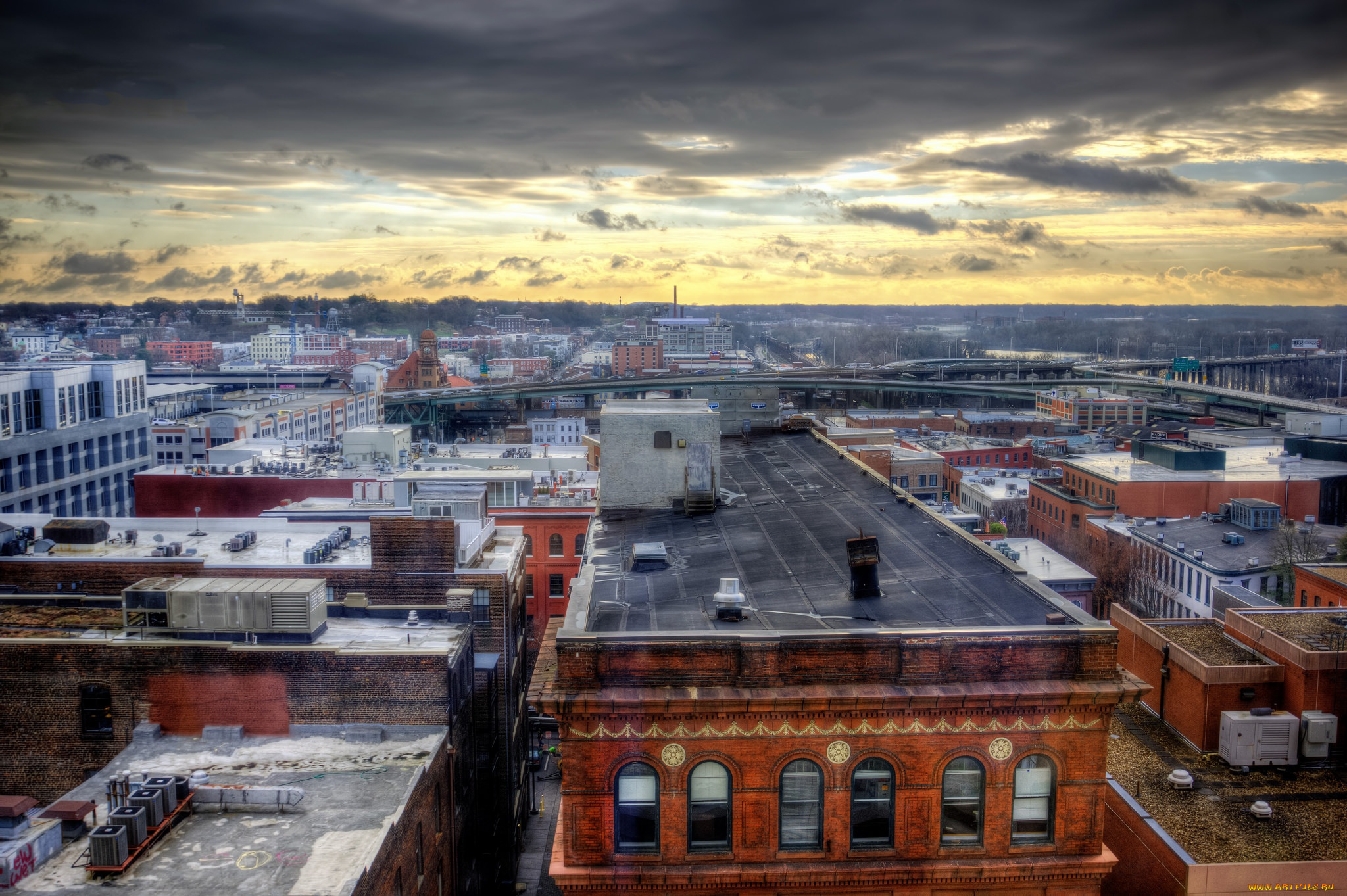 ричмонд, города, -, панорамы, сша, здания, richmond, virginia, вирджиния, город, usa, cityscape, hdr