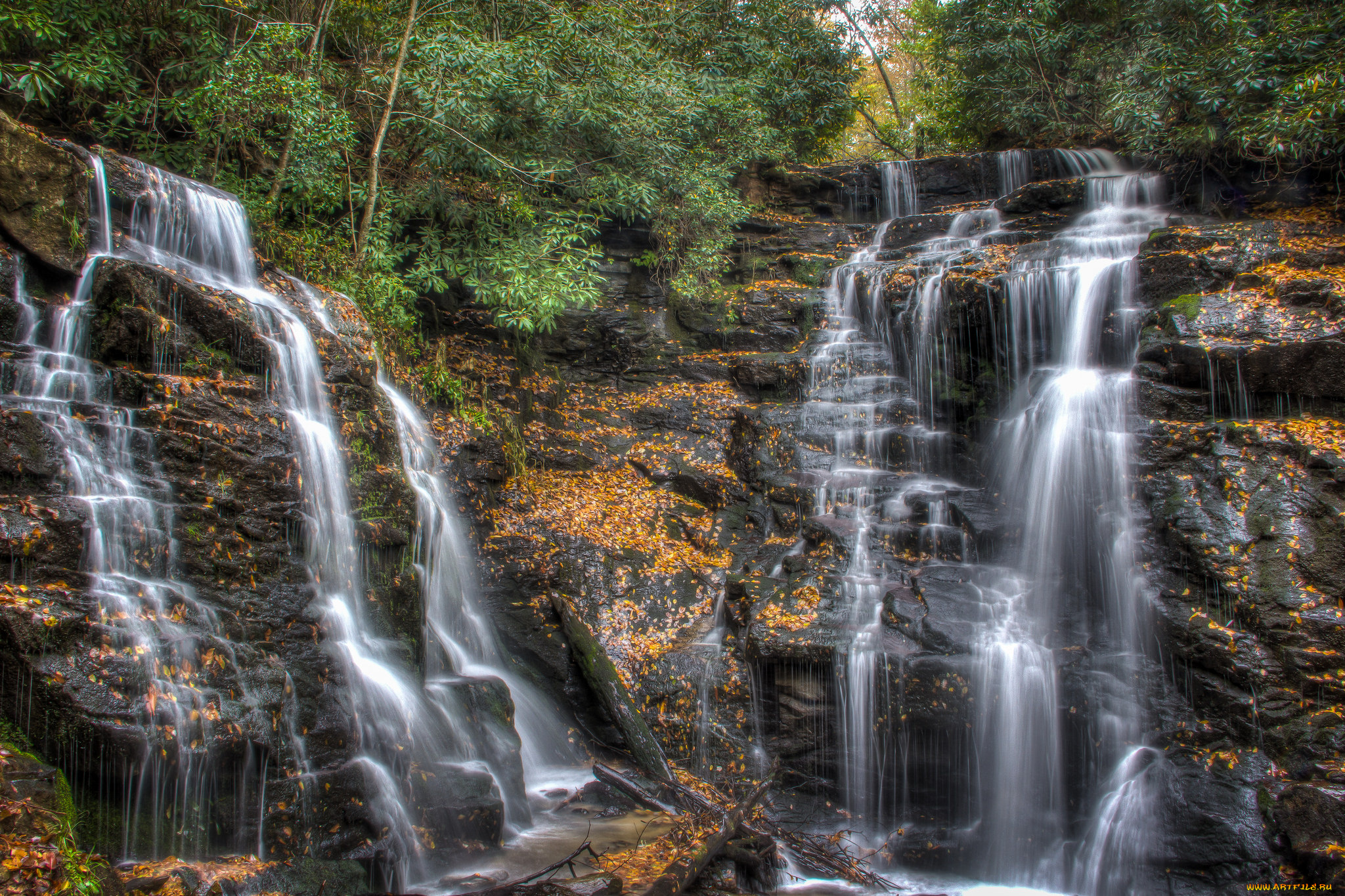 природа, водопады, простор