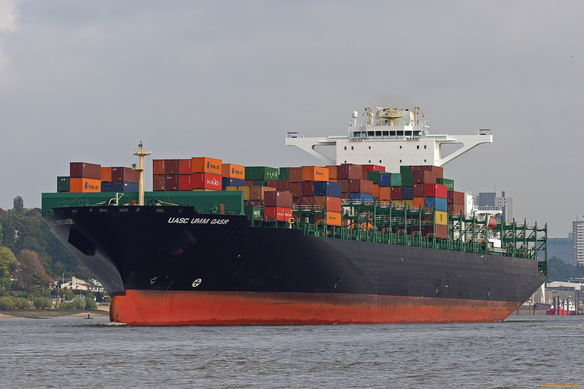 корабли, грузовые, суда, контейнеровоз