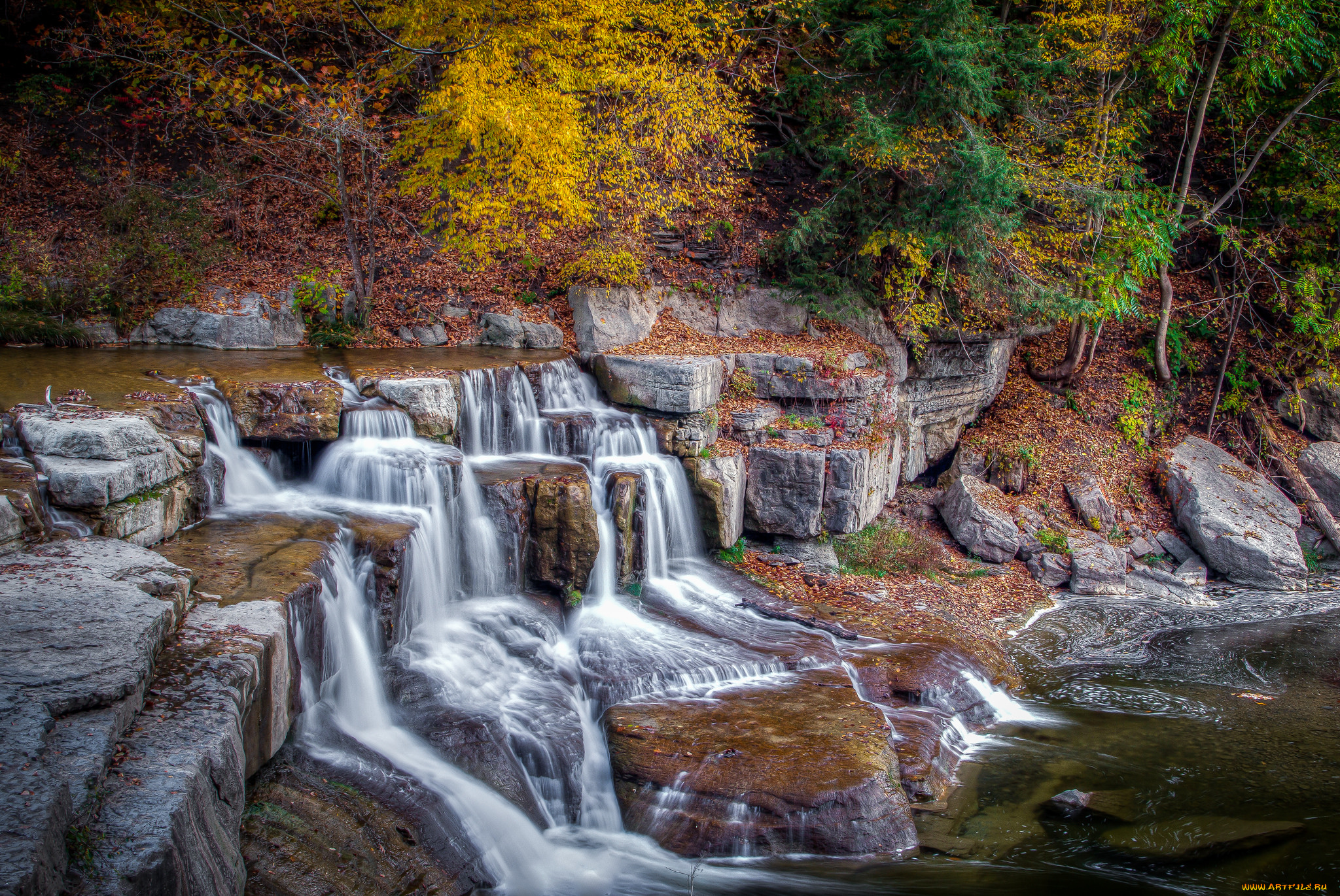 природа, водопады, простор