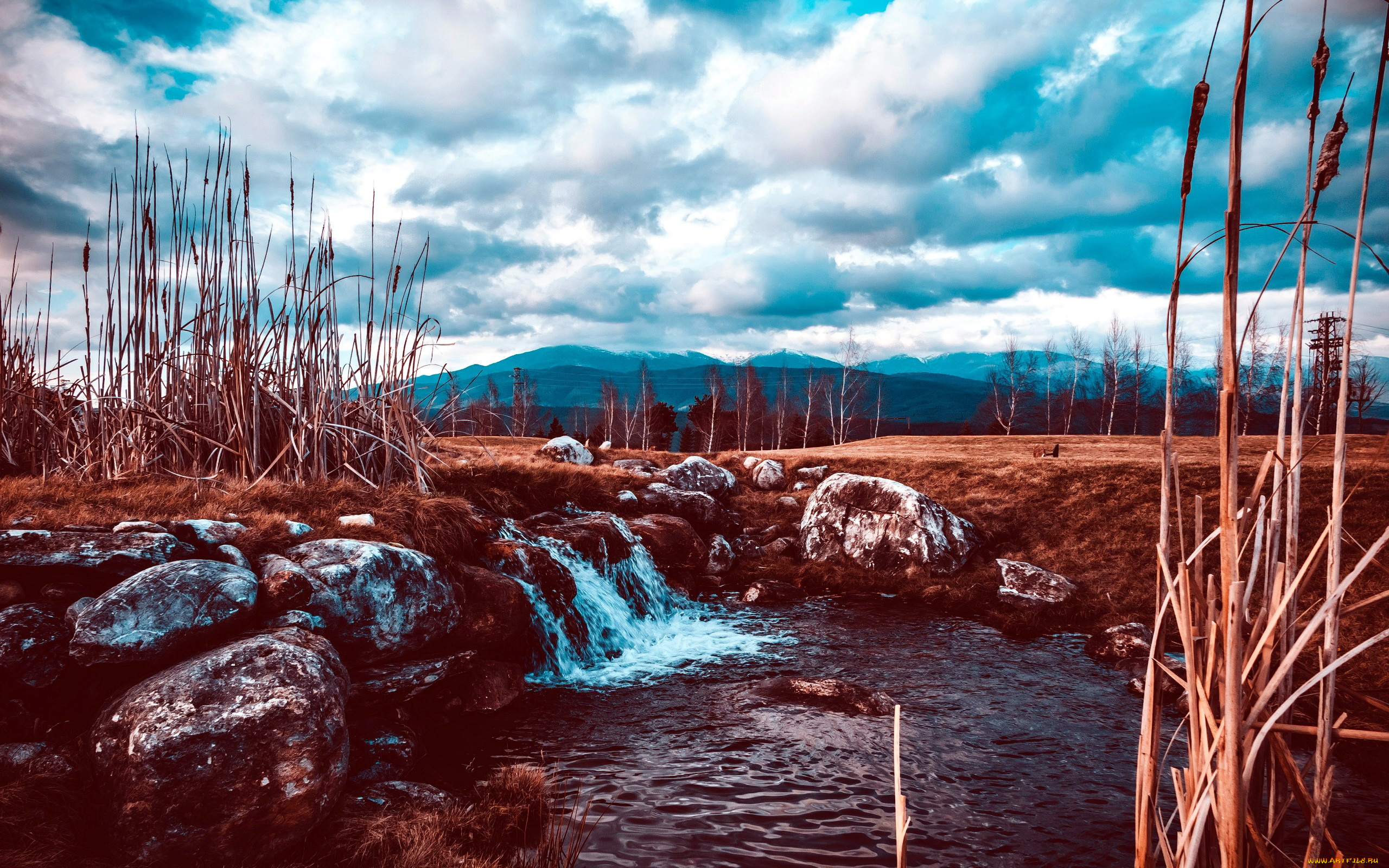 природа, реки, озера, вода, камни