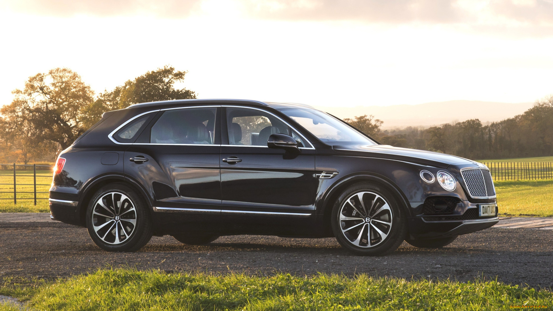 автомобили, bentley, двор, бентли, черный, лужайка