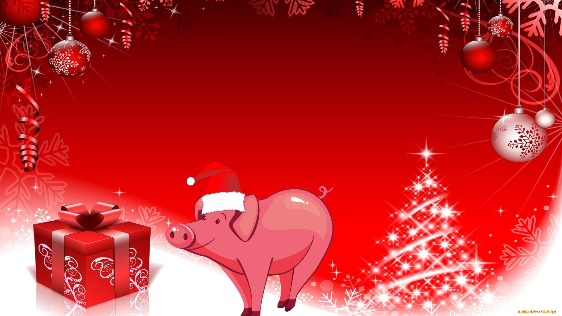 календари, праздники, , салюты, шар, игрушка, шапка, поросенок, свинья, подарок, коробка