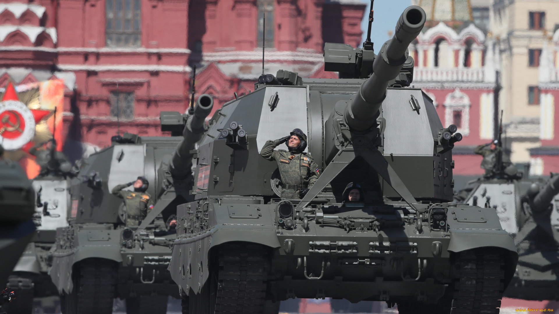 коалиция-св, праздничные, день, победы, парад, военный, россия, военная, техника, артиллерия, сухопутные, войска, вооруженные, силы