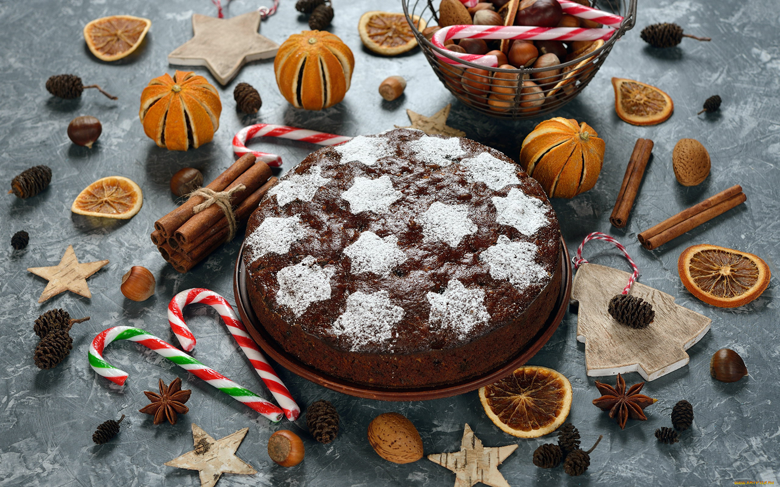 праздничные, угощения, пирог