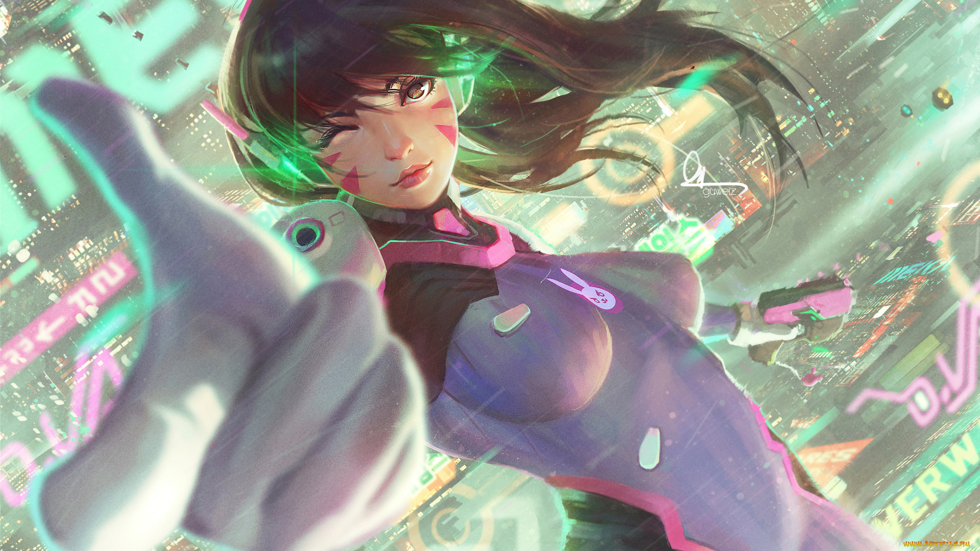 guweiz, видео, игры, overwatch, девушка