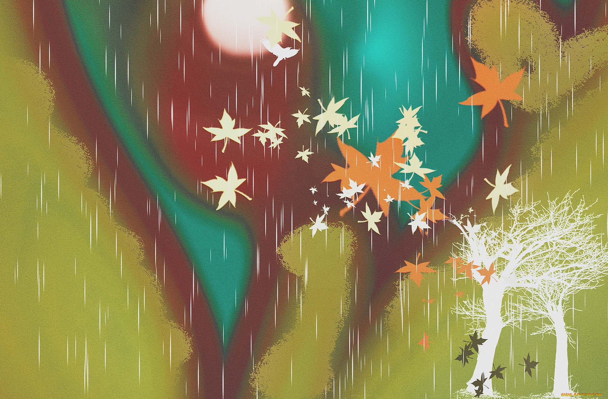 векторная, графика, природа, , nature, осень