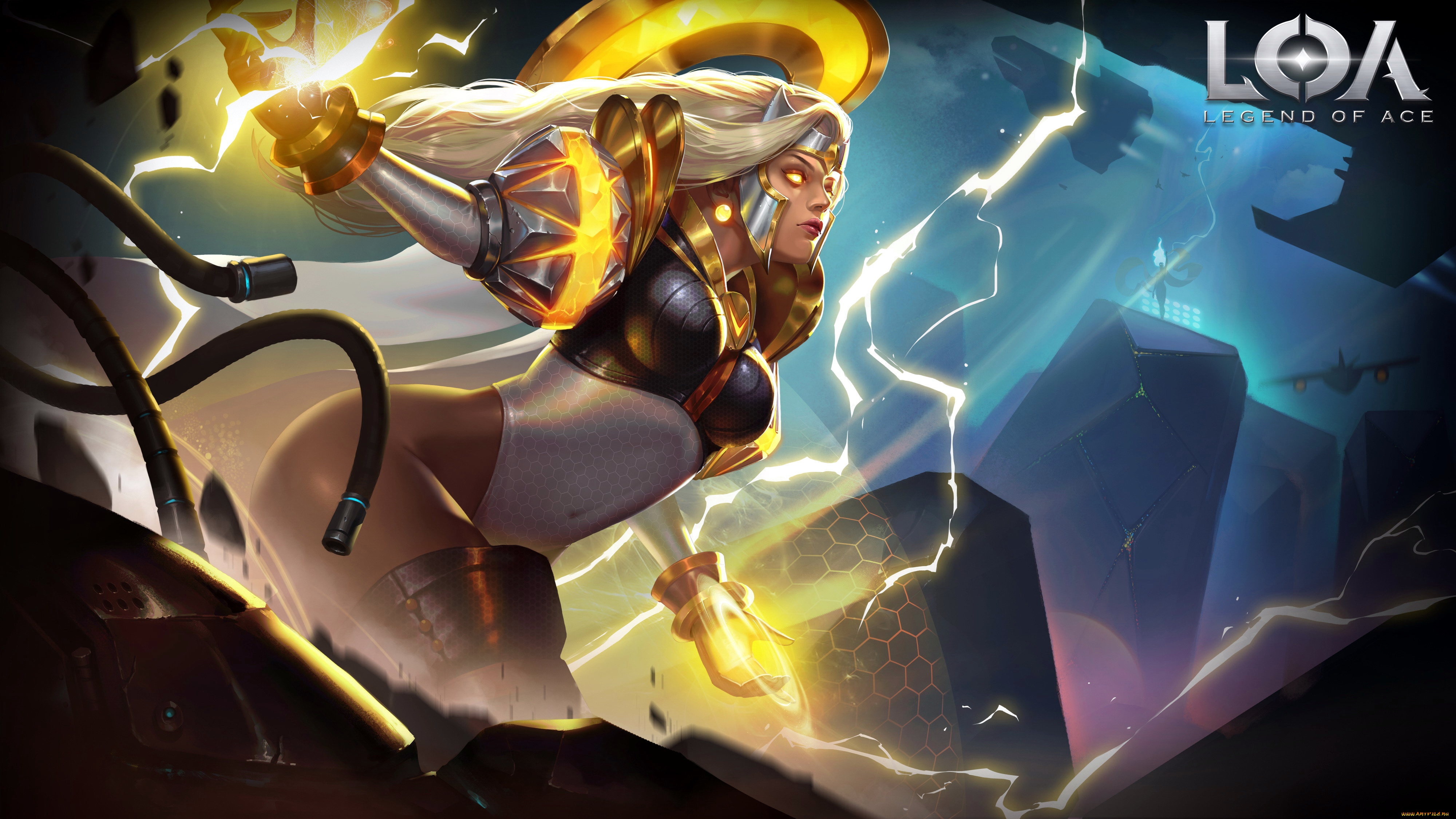 видео, игры, legend, of, ace, девушка, магия, провода
