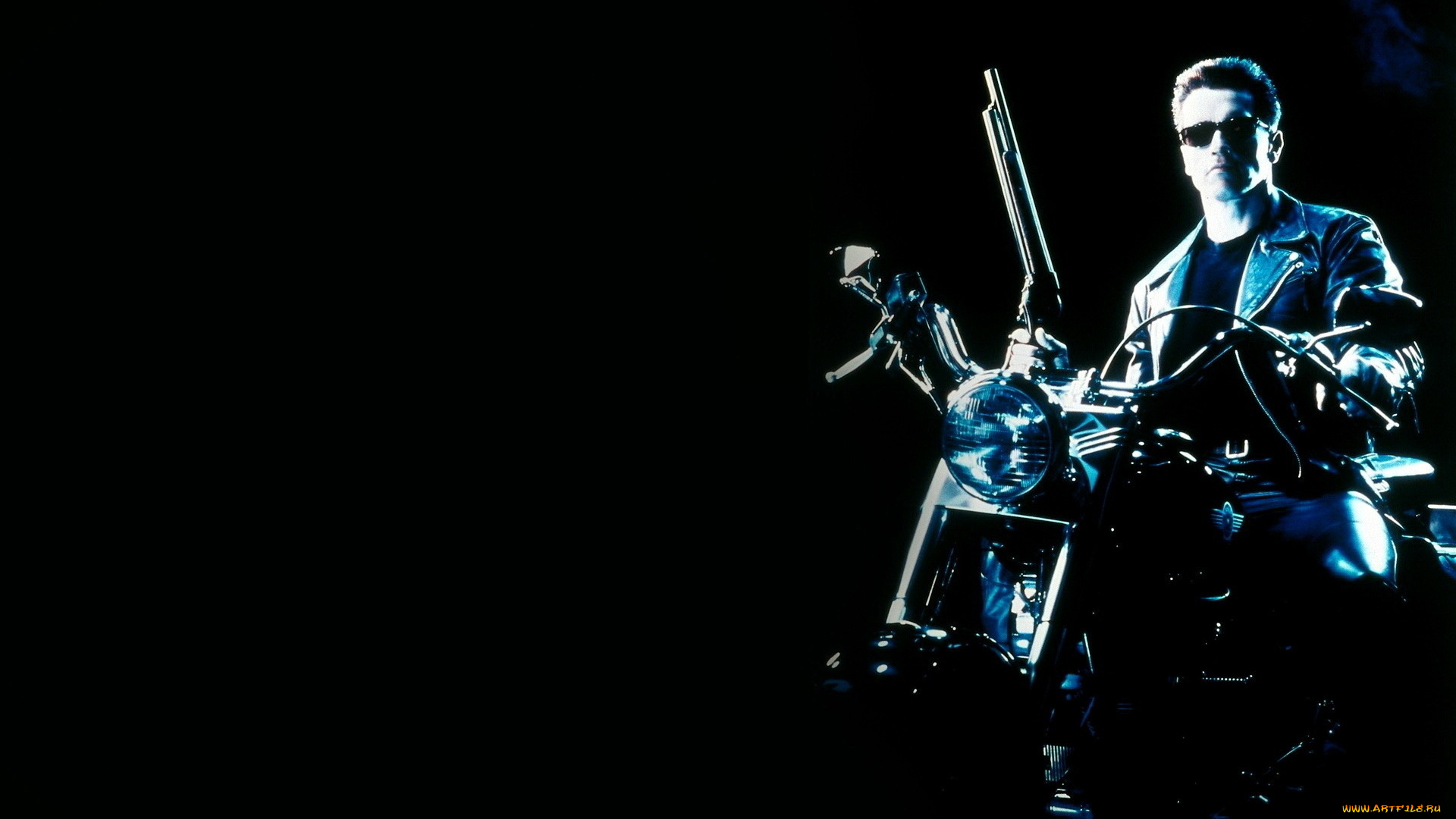 кино, фильмы, terminator, 2, терминатор, оружие, мотоцикл, очки