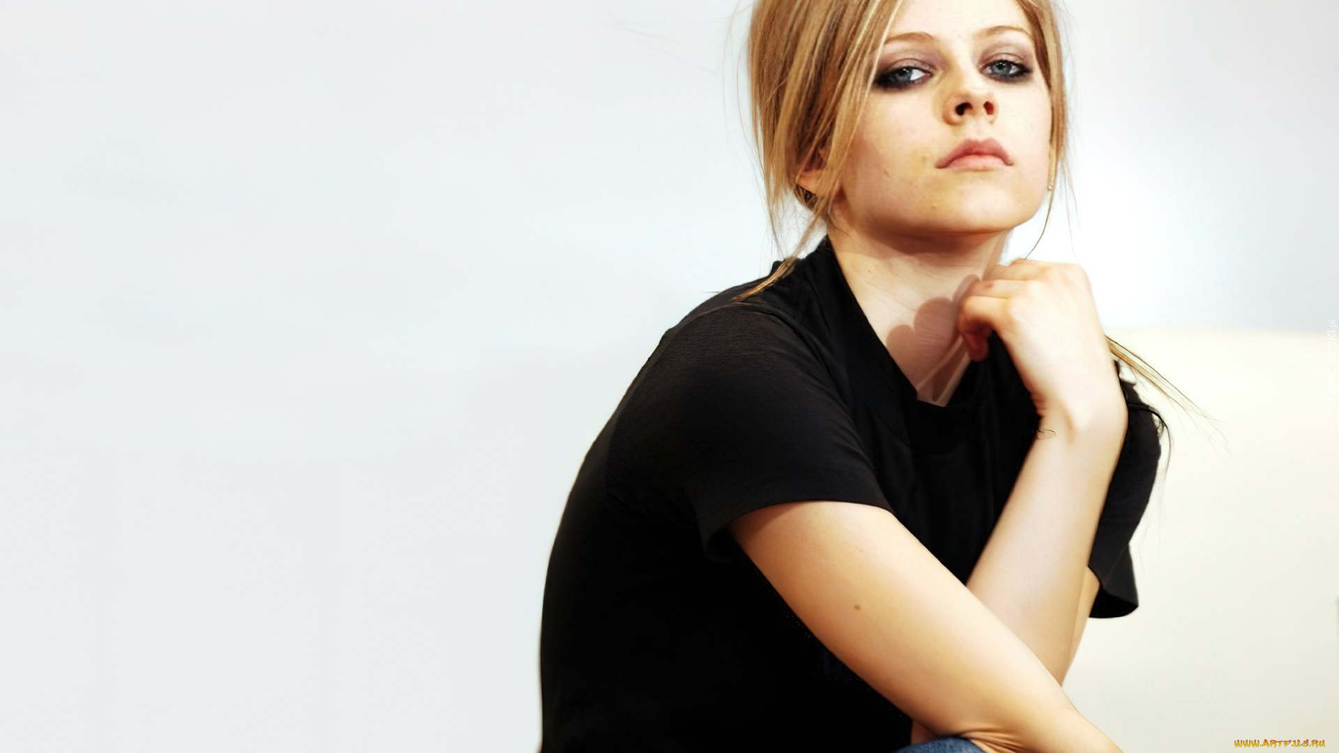 музыка, avril, lavigne, певица, блондинка, футболка
