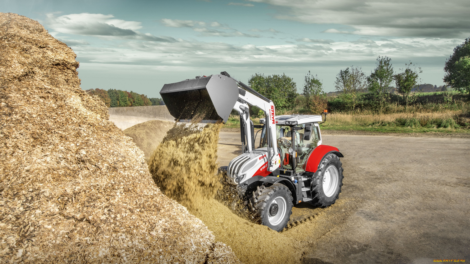 техника, фронтальные, погрузчики, steyr