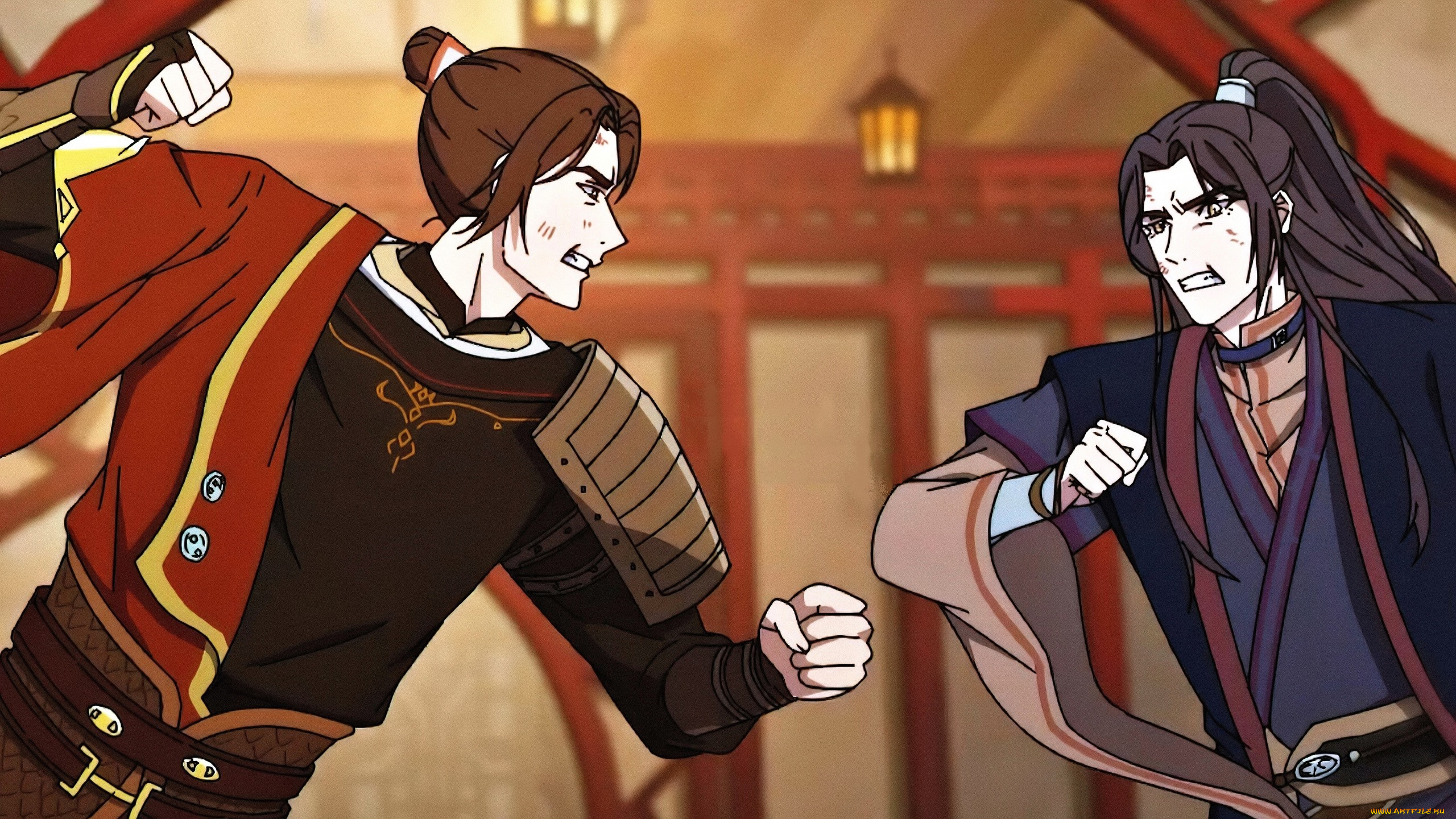 аниме, tian, guan, ci, fu, персонажи, драка