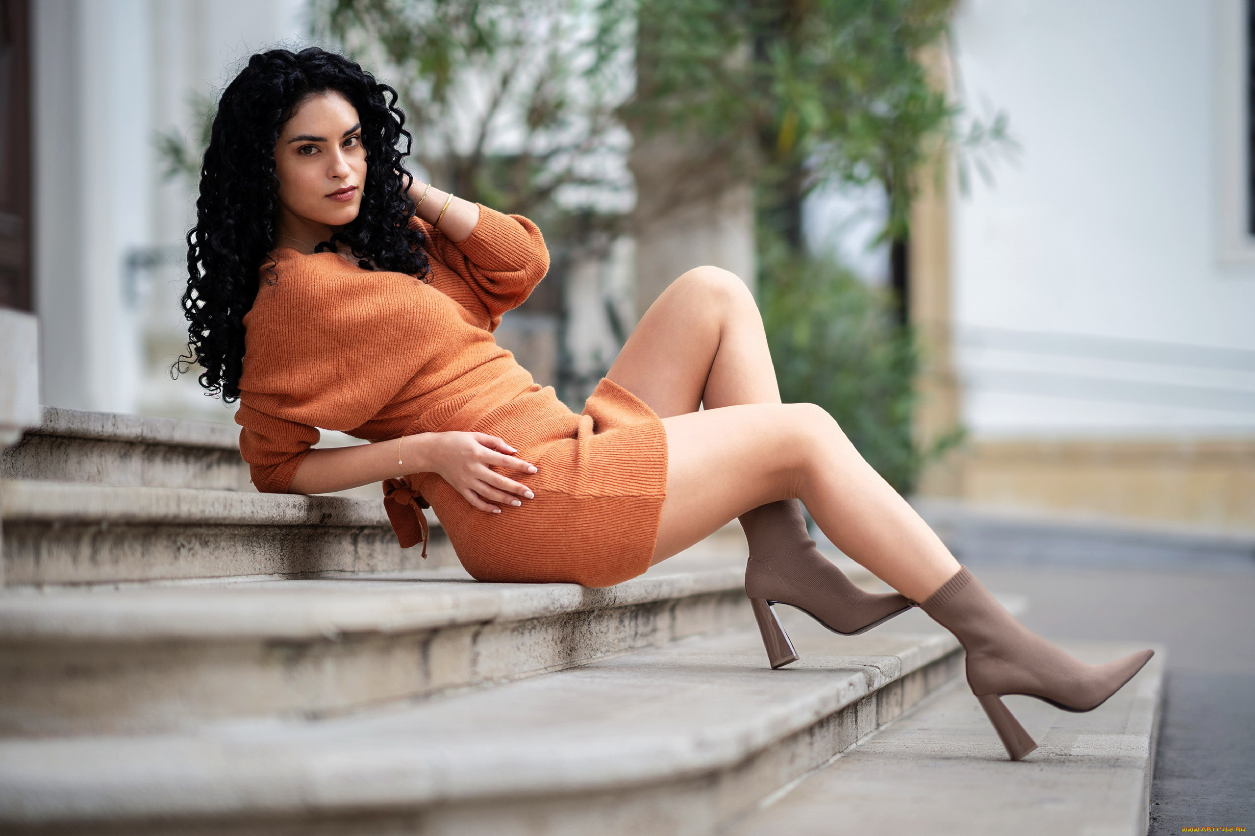 девушки, -, брюнетки, , шатенки, брюнетка, поза, локоны