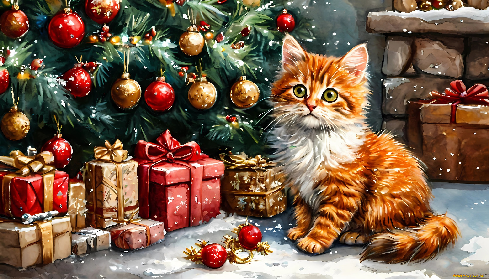 праздничные, -, разное, , новый, год, кот, кошка