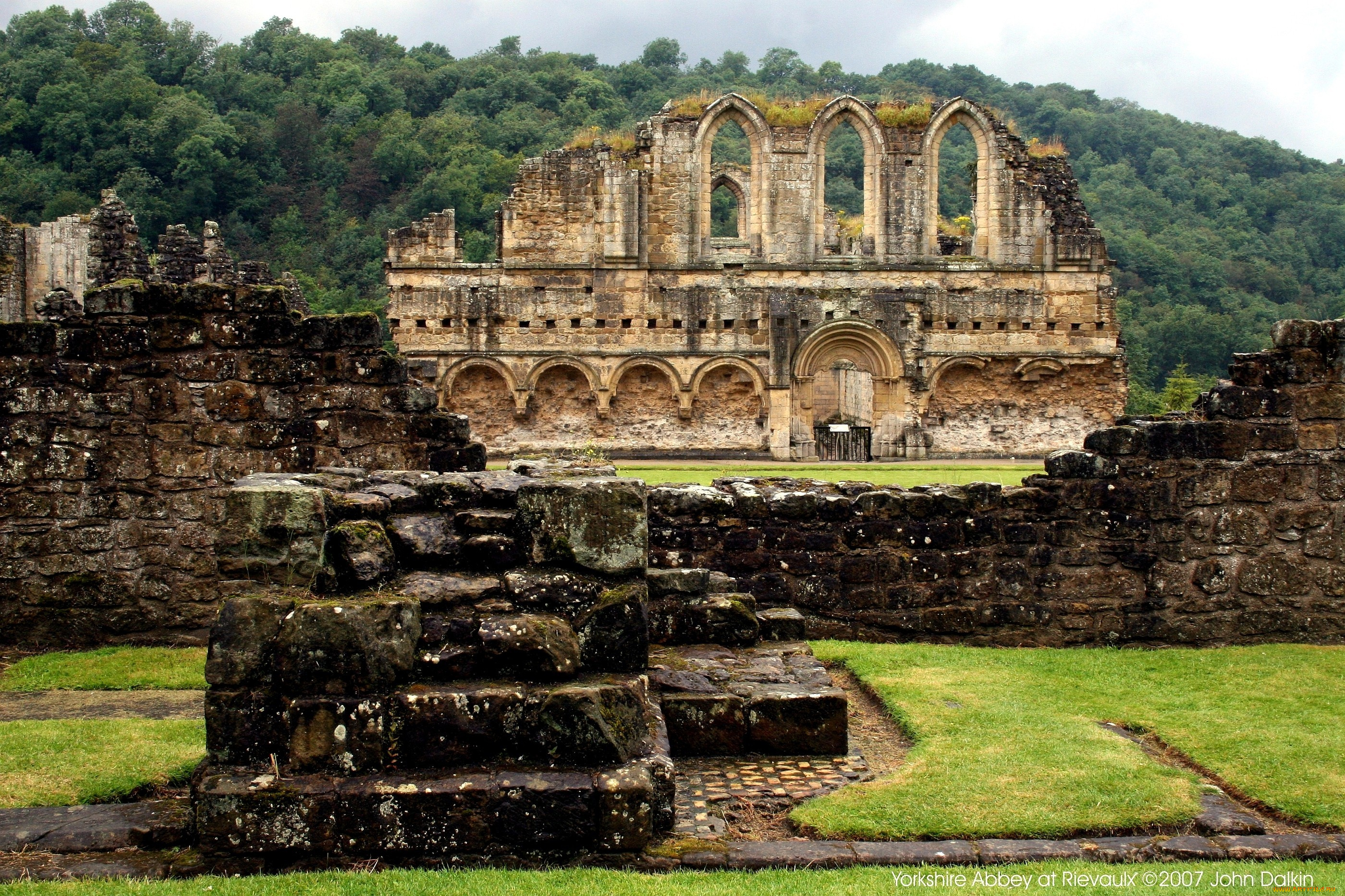 руины, аббатства, риуон, англия, города, исторические, архитектурные, памятники, каменный, исторический