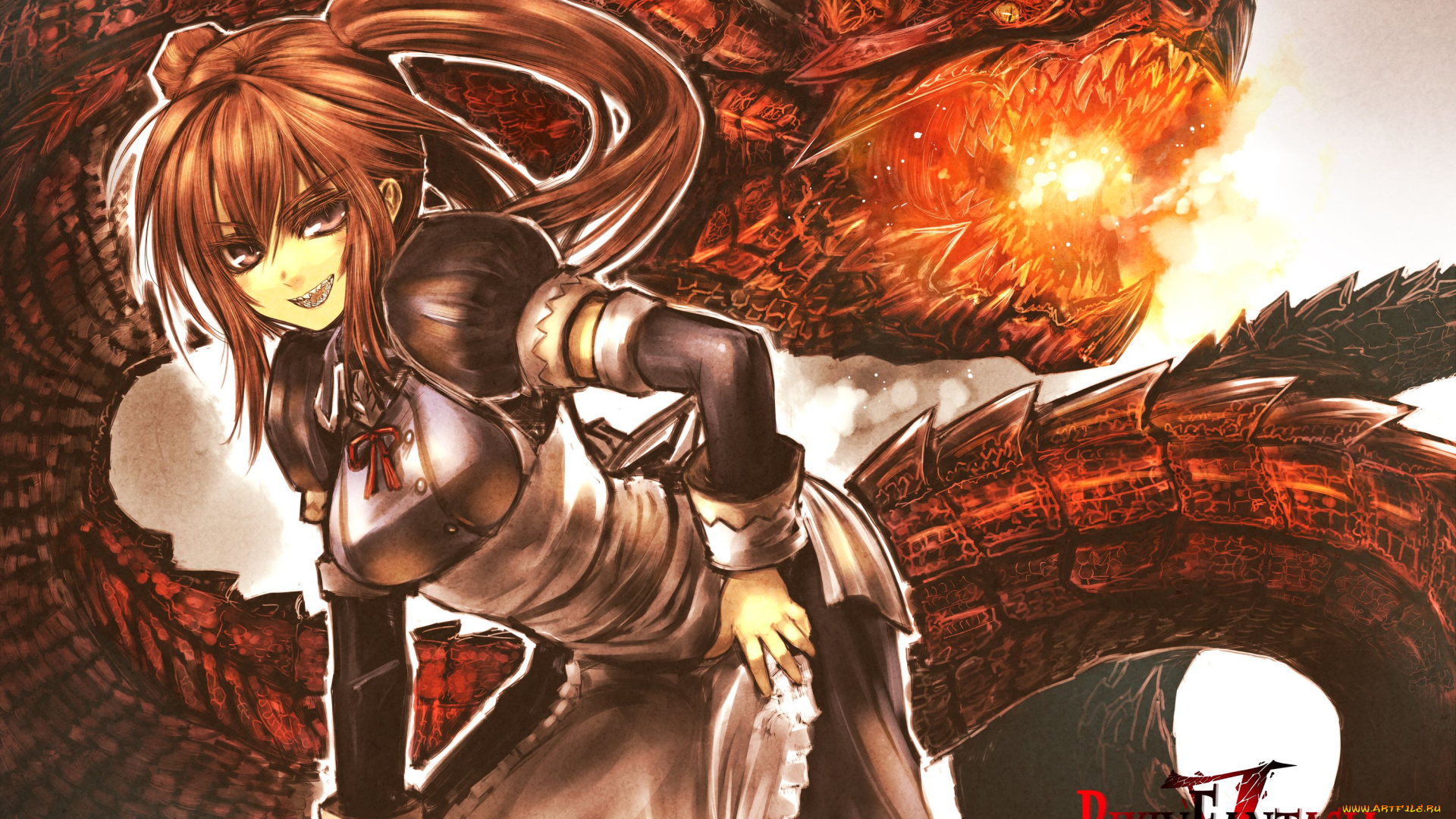 pixiv, fantasia, аниме, дракон