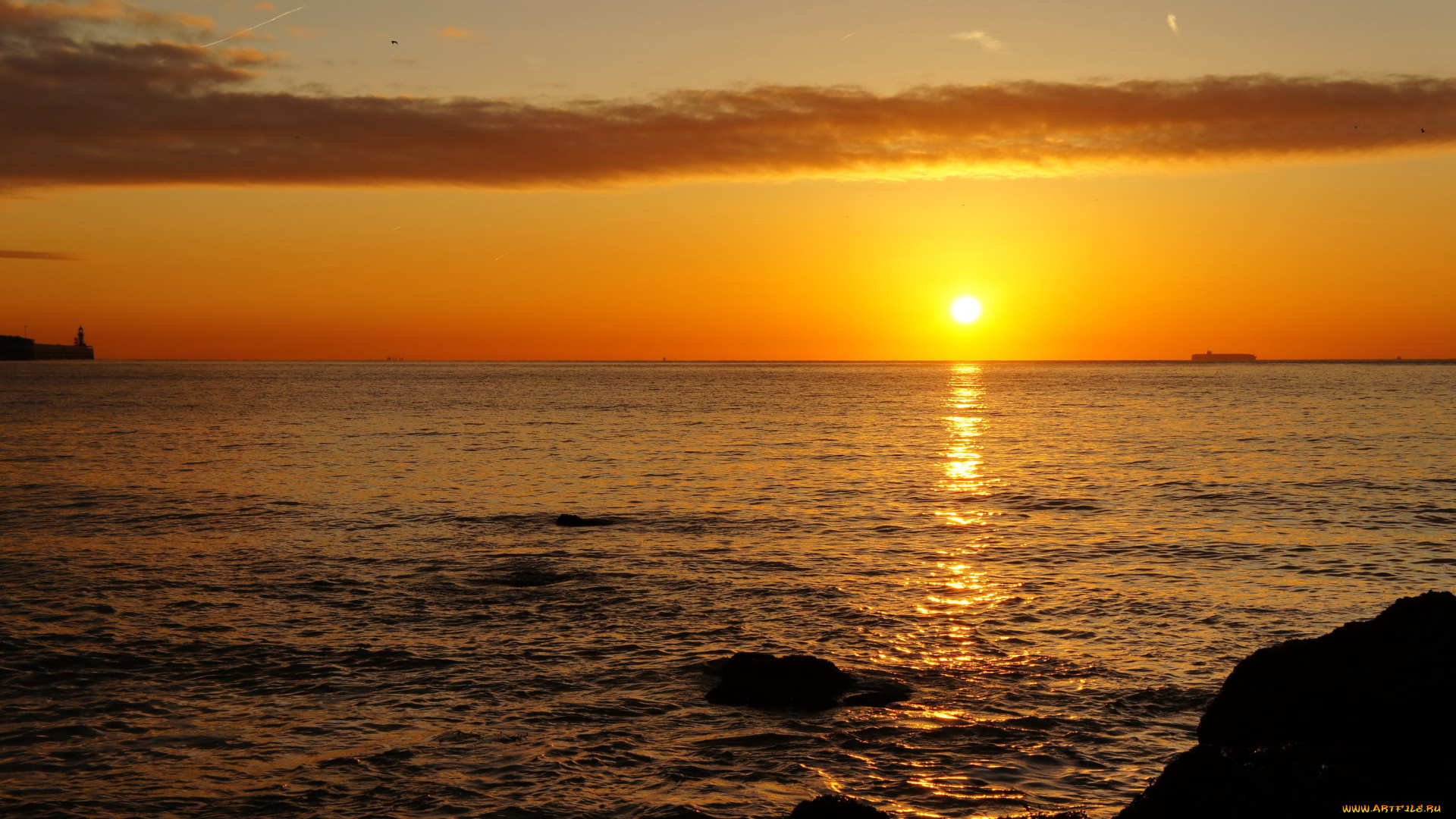 природа, восходы, закаты, море, закат