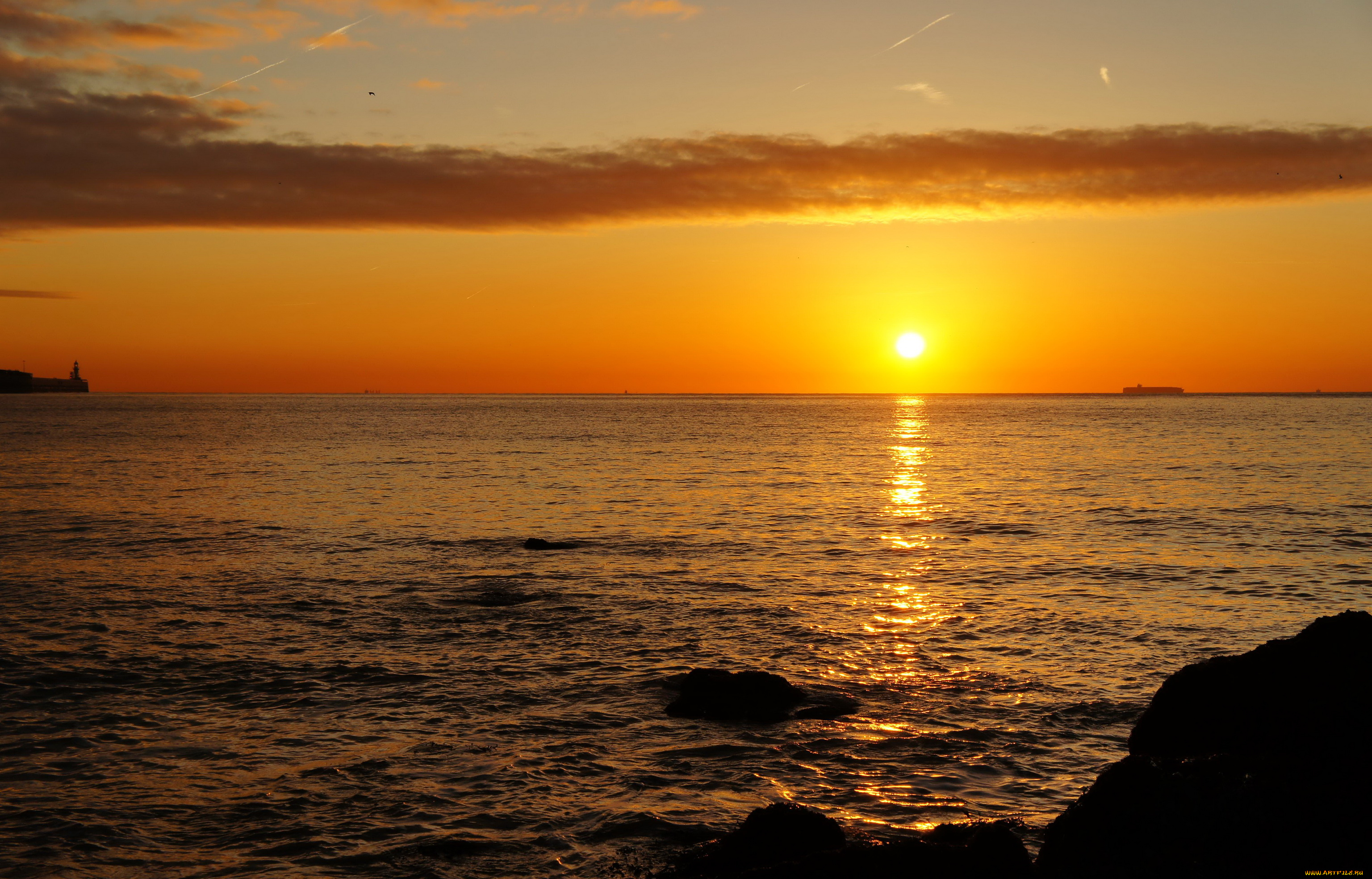 природа, восходы, закаты, море, закат