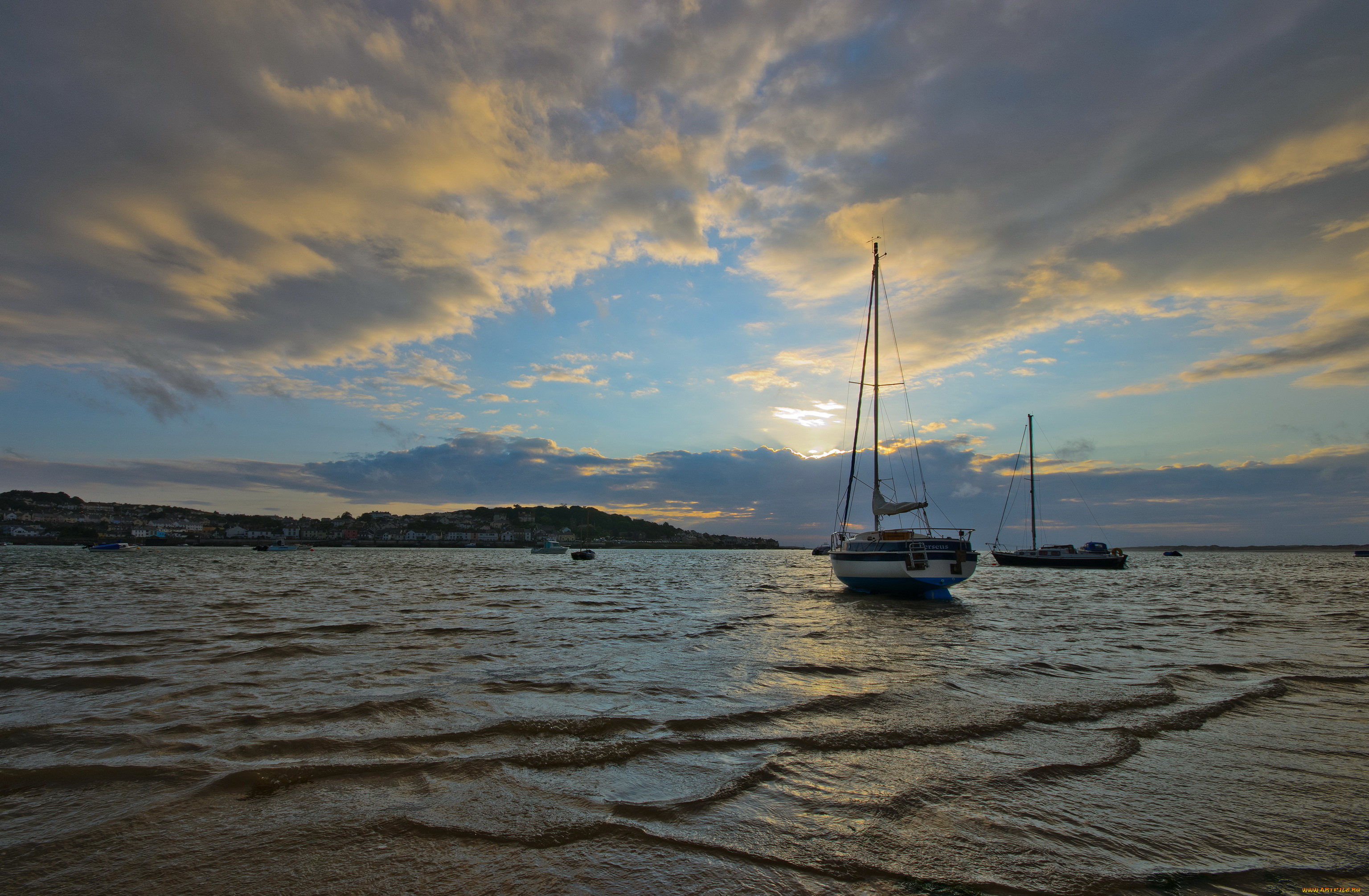 torridge, instow, england, природа, реки, озера, река, яхты