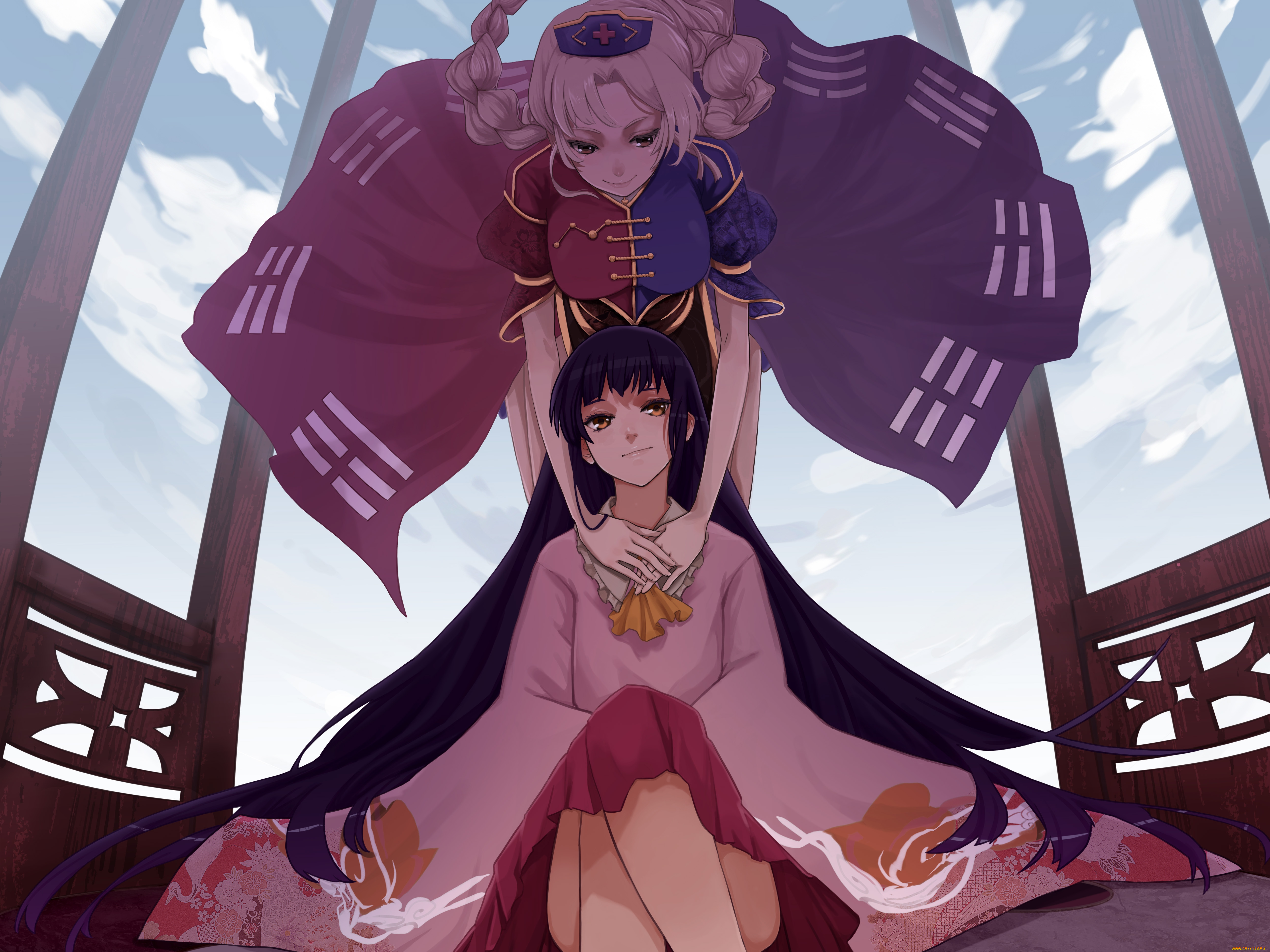 touhou, аниме, kaguya, houraisan