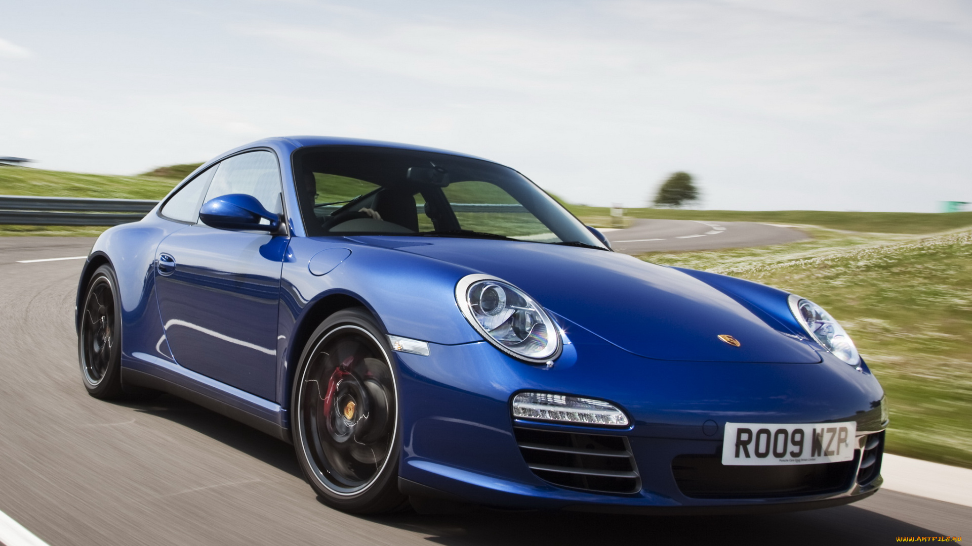 автомобили, porsche, carrera, s, синий, 911, 2008г, 997, uk-spec, coupe