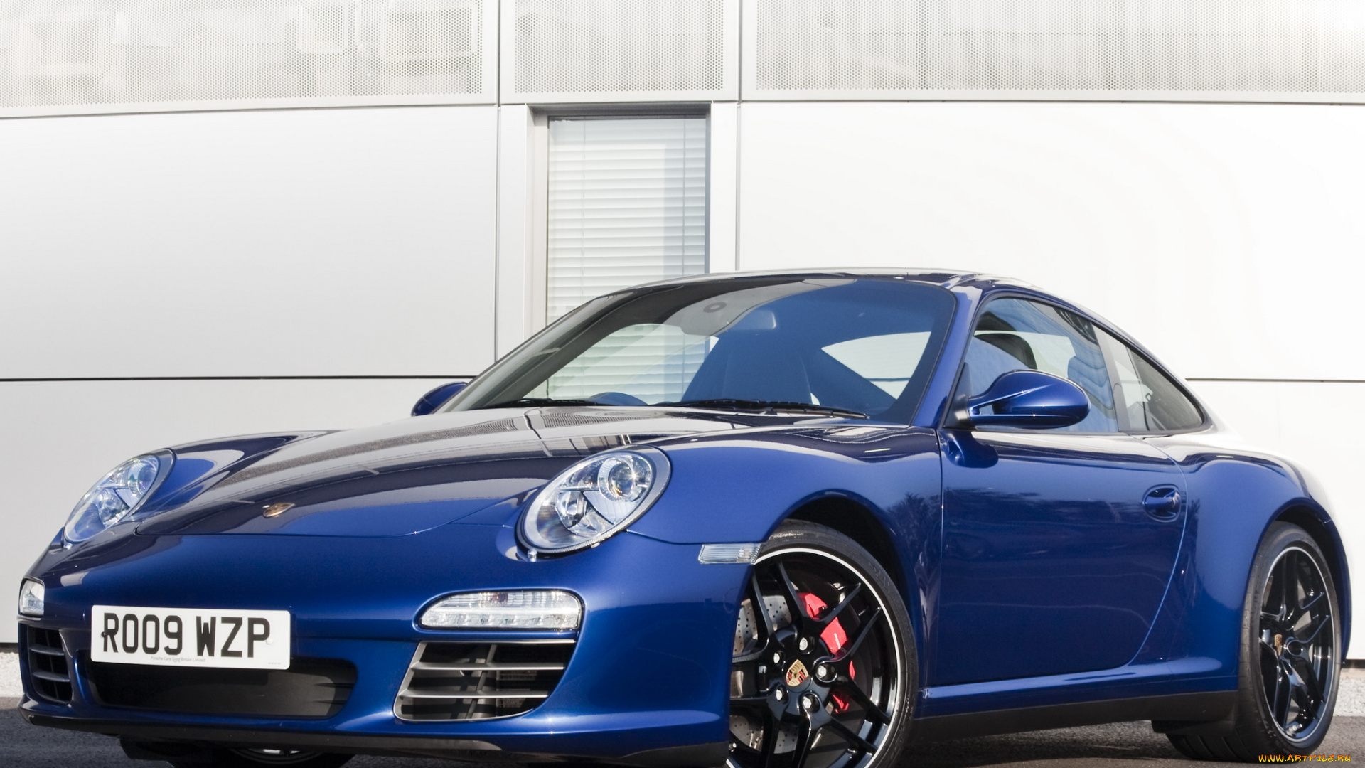 автомобили, porsche, coupe, 997, 2008г, синий, uk-spec, carrera, s, 911