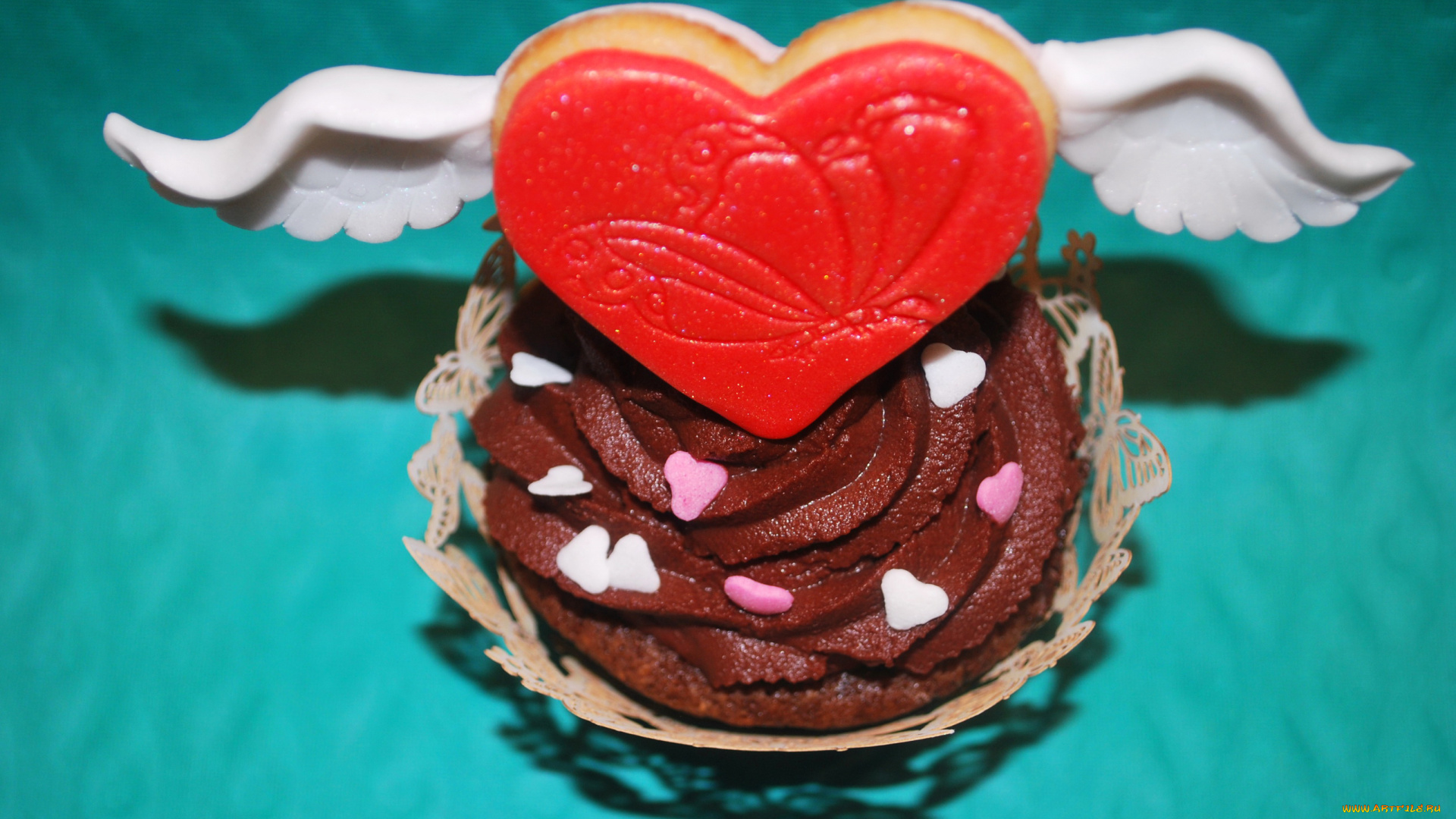 еда, пирожные, , кексы, , печенье, пирожное, сердце