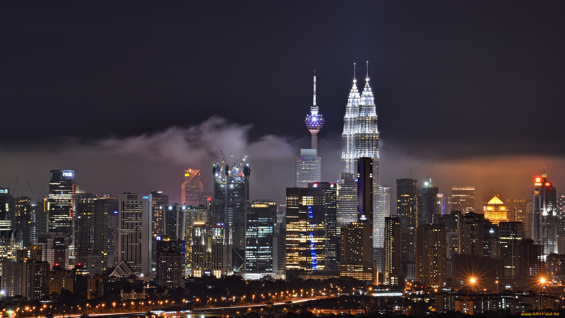kuala, lumpur, , malaysia, города, куала-лумпур, , малайзия, kuala, lumpur, здания, небоскрёбы, ночной, город, куала-лумпур, malaysia