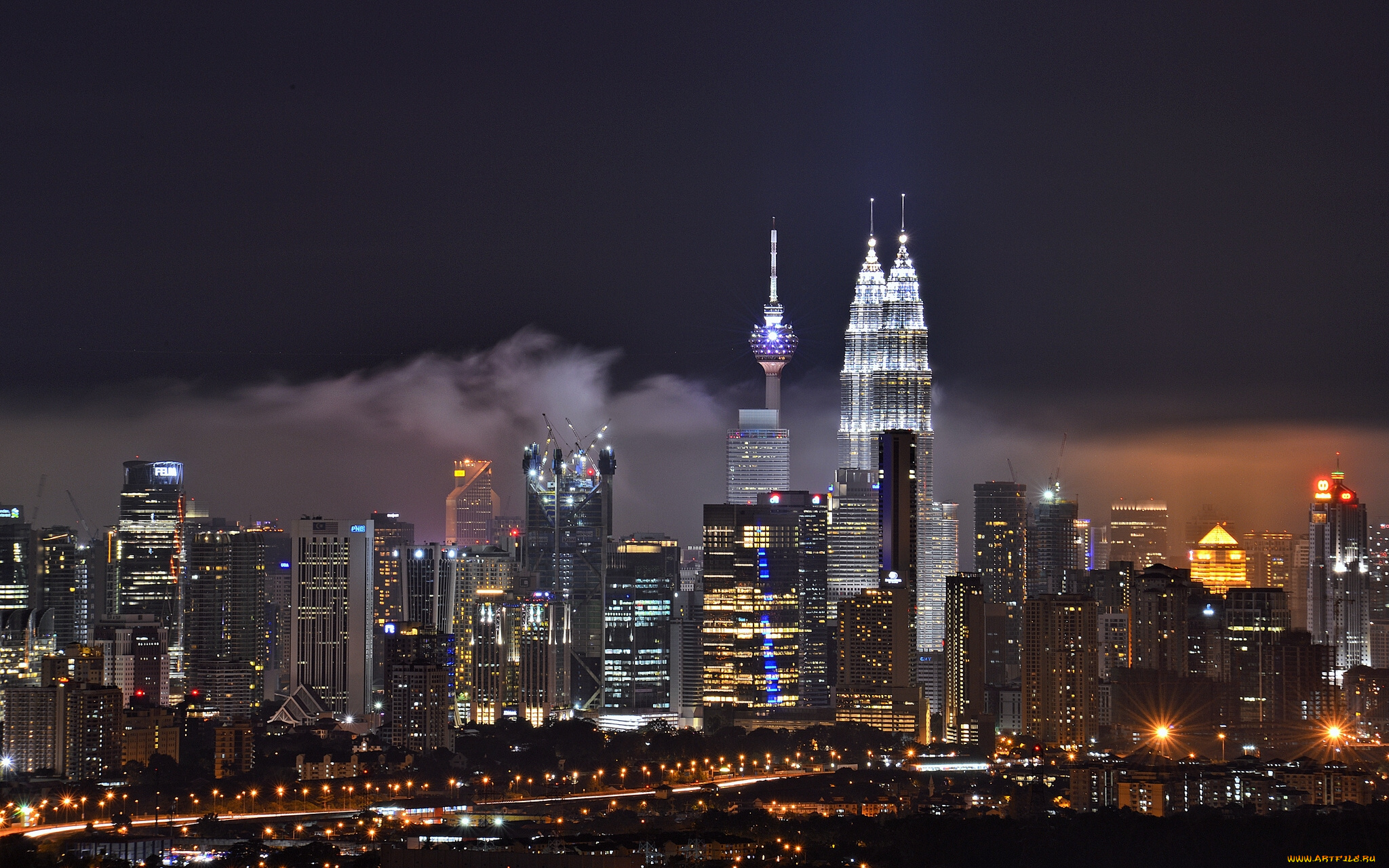 kuala, lumpur, , malaysia, города, куала-лумпур, , малайзия, kuala, lumpur, здания, небоскрёбы, ночной, город, куала-лумпур, malaysia